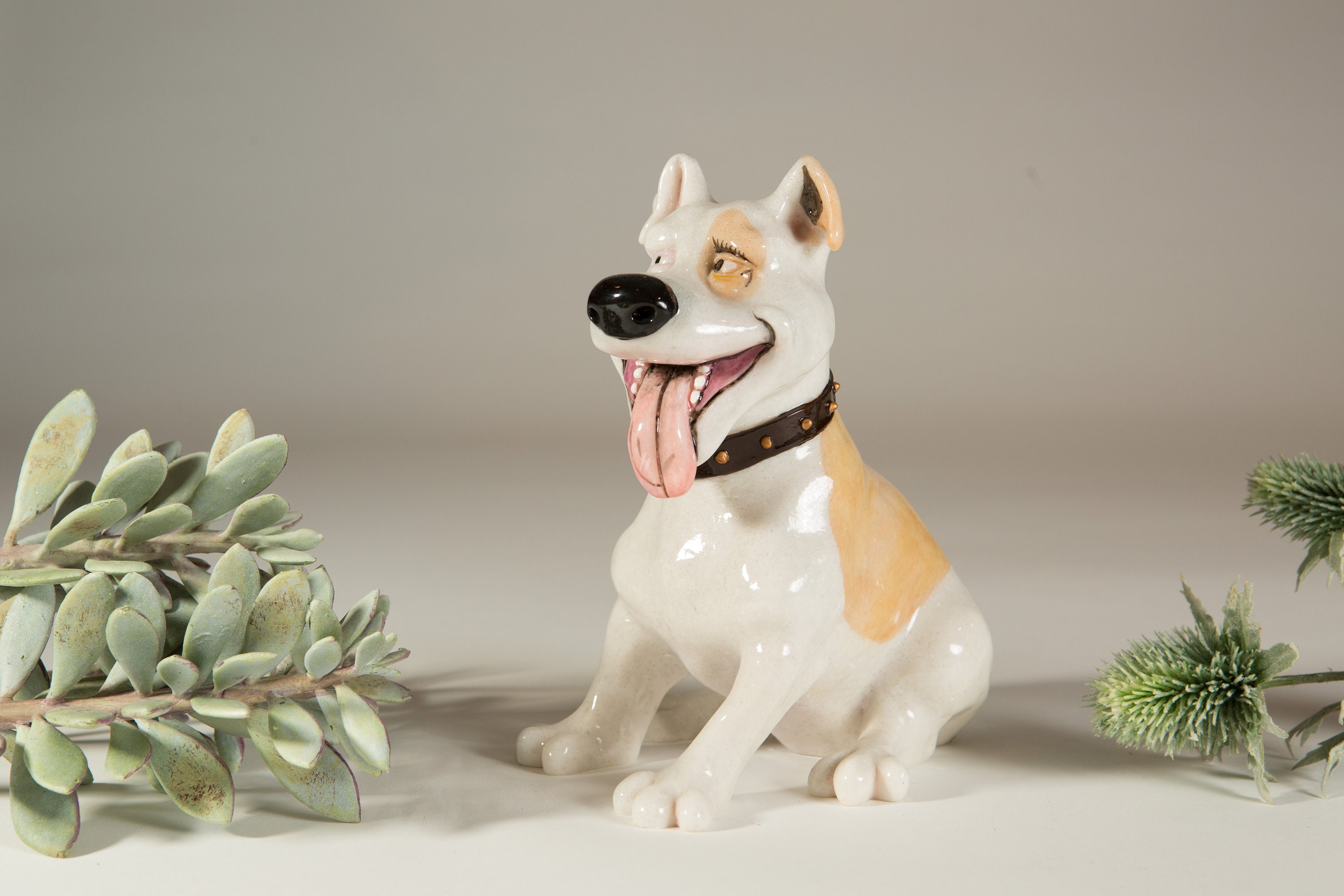 Ceramic Puppy Figurine Pets with Personality Ceramic Dog Figurine by