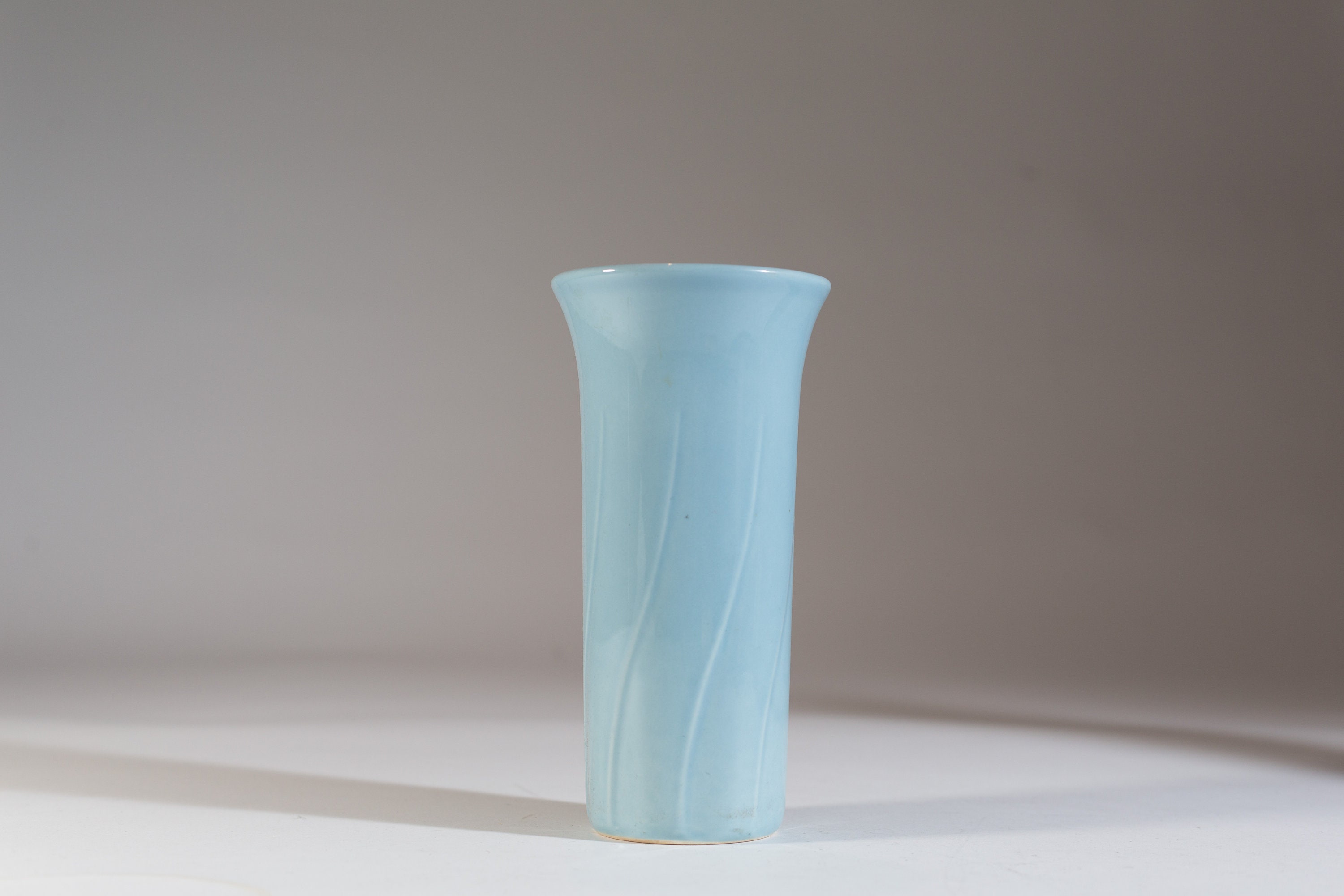 Vintage Baby Blue Vase Pastel Soft Blue Tulip Vase