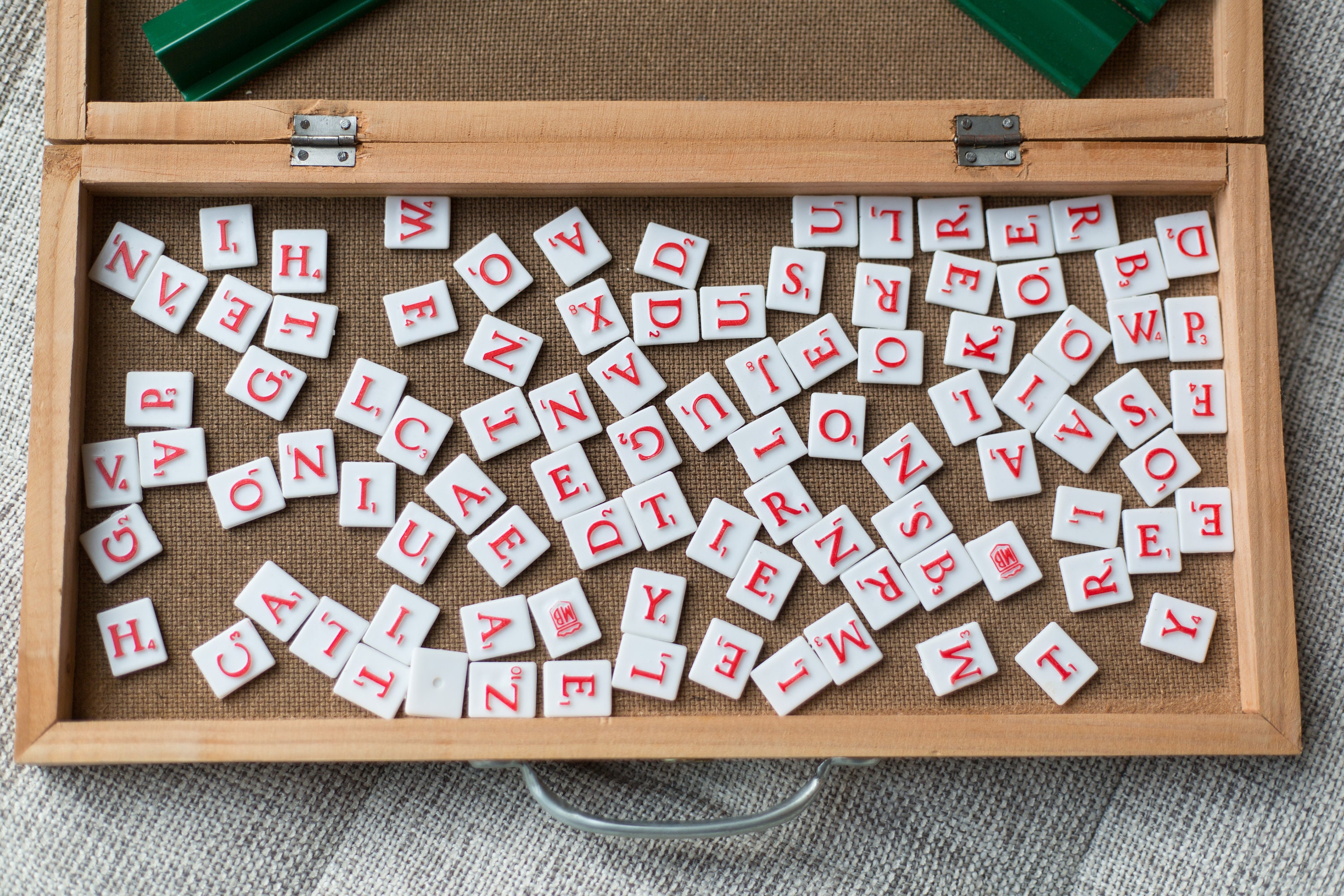 Vintage Scrabble Board Game Rare Wood Fold up Scrabble Board With vintage-scrabble-board-game-rare-wood-fold-up-scrabble-board-with