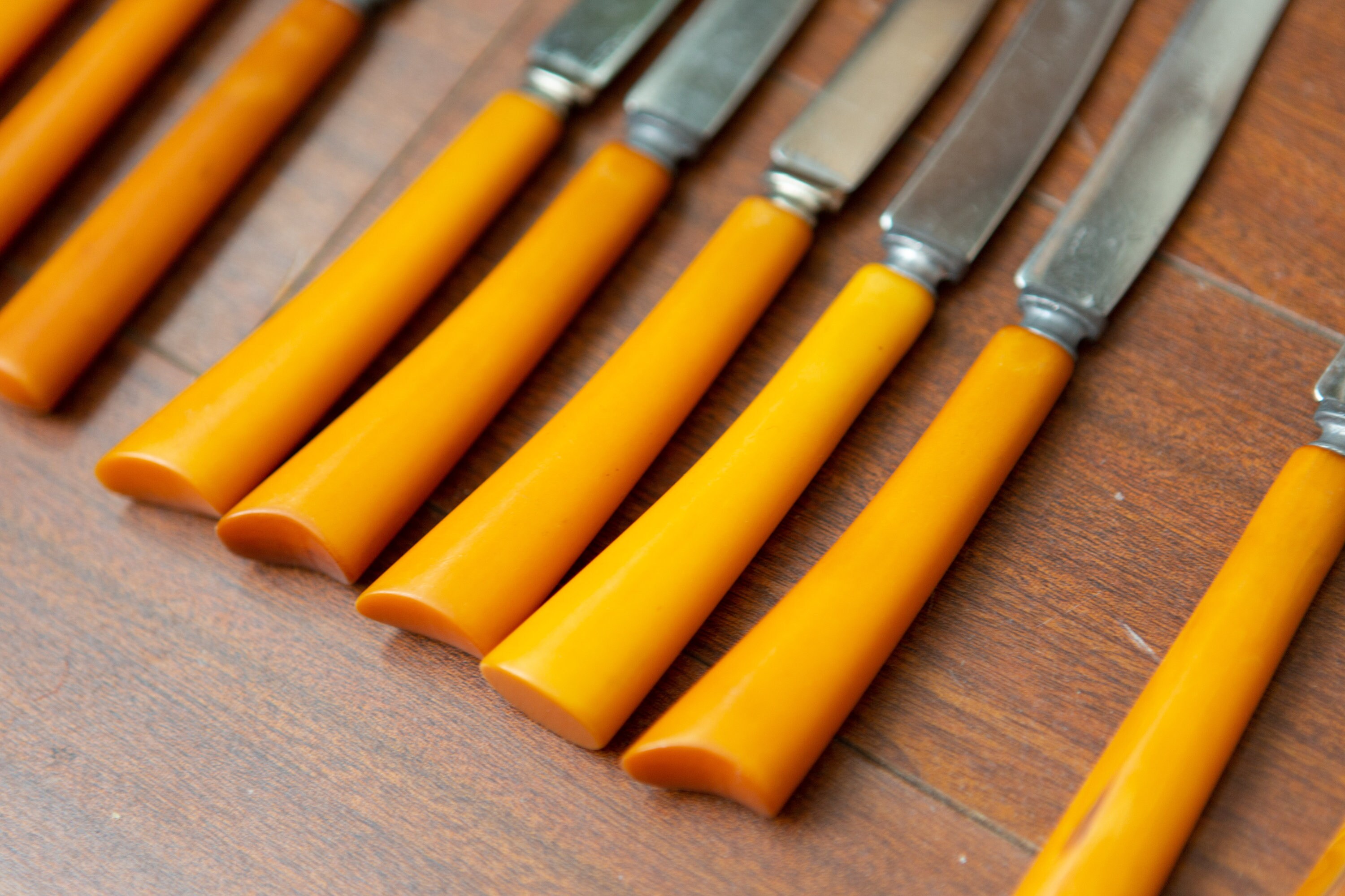 Bakelite Knife Set 13Piece Vintage Cutlery Steak and Butter Knives