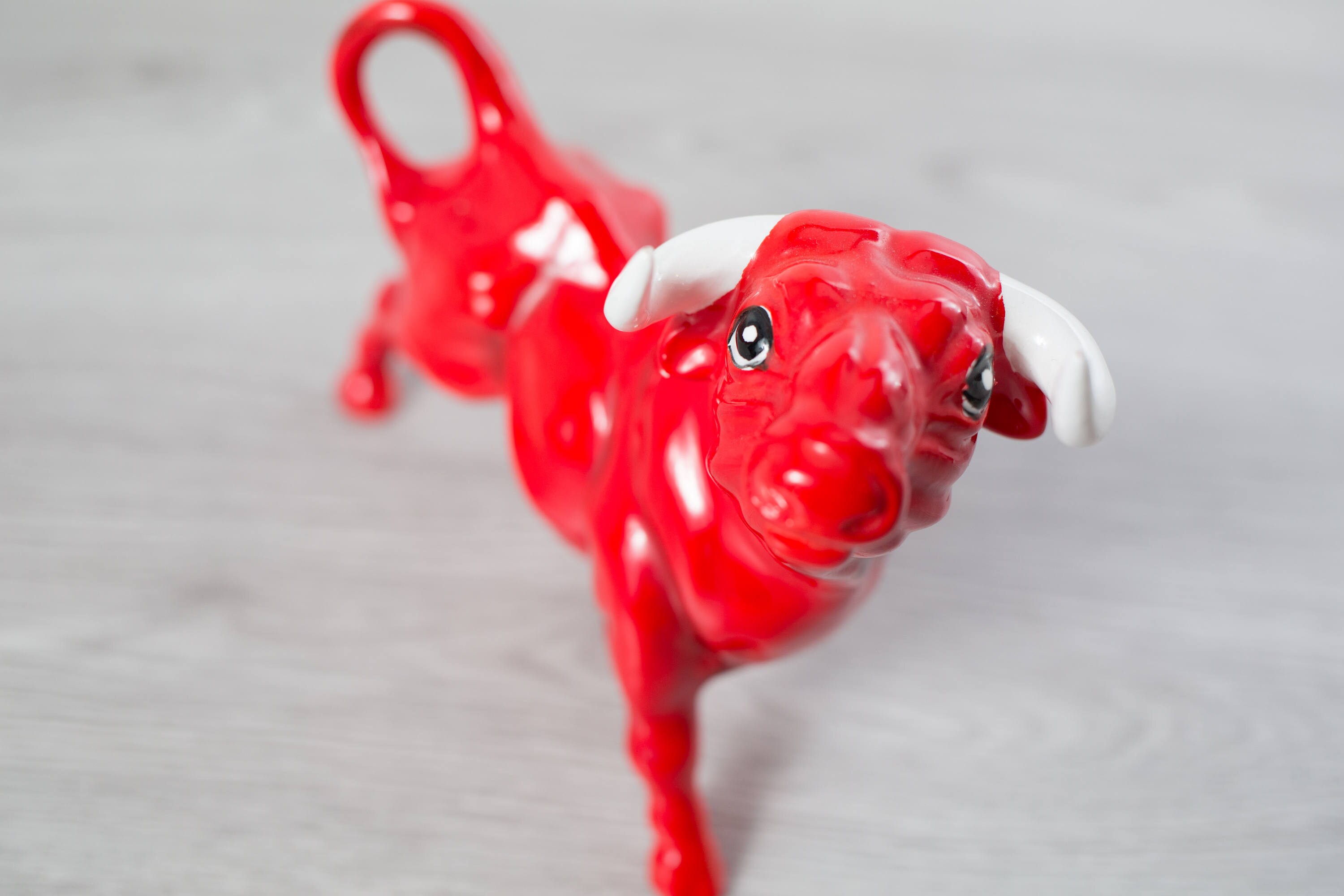Ceramic Red Bull Rare Vintage Lego Decorative Bull With Horns Made In Japan