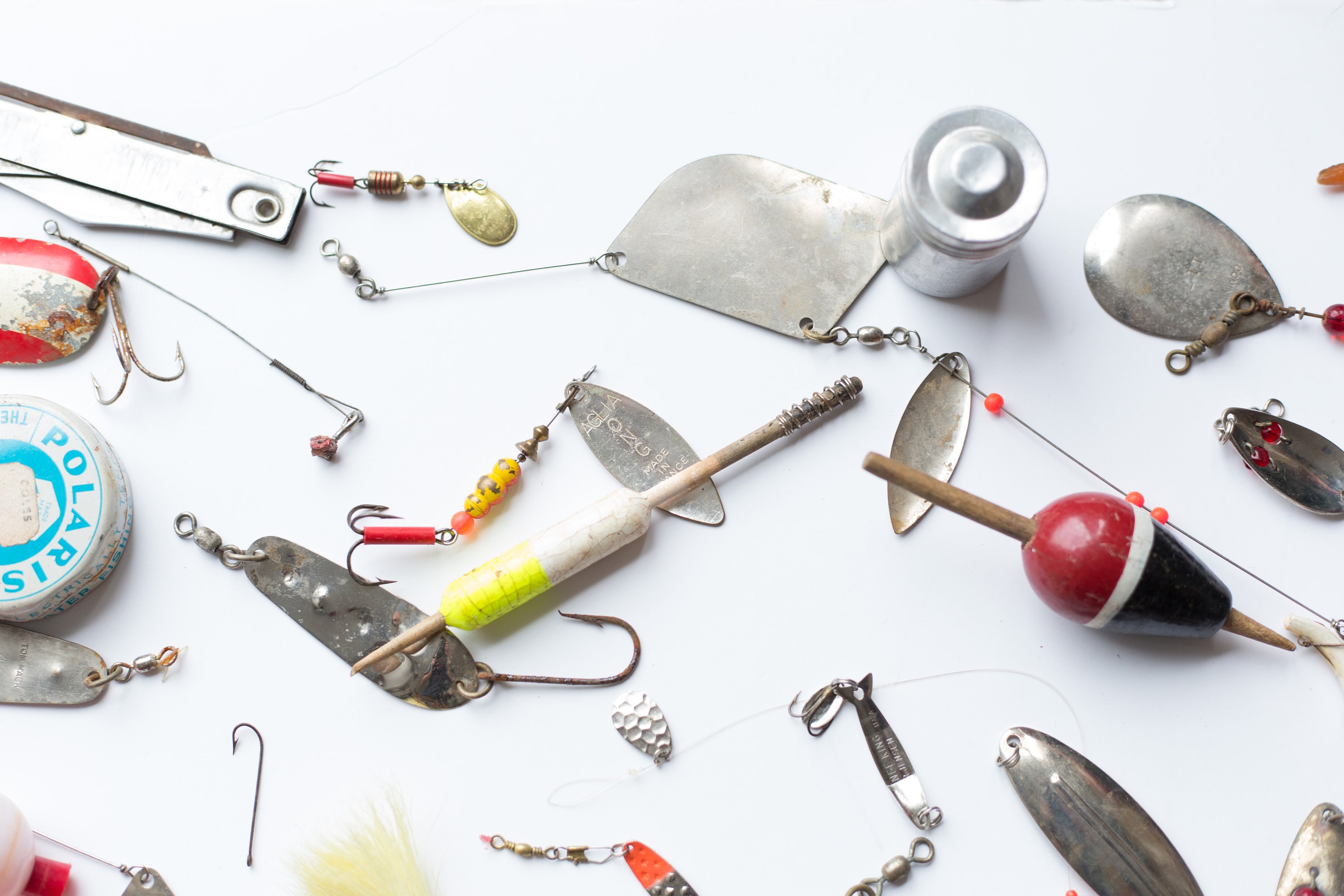 Vintage Fishing Tackle Retro Fish Lures Canadian Outdoor Cabin Decor