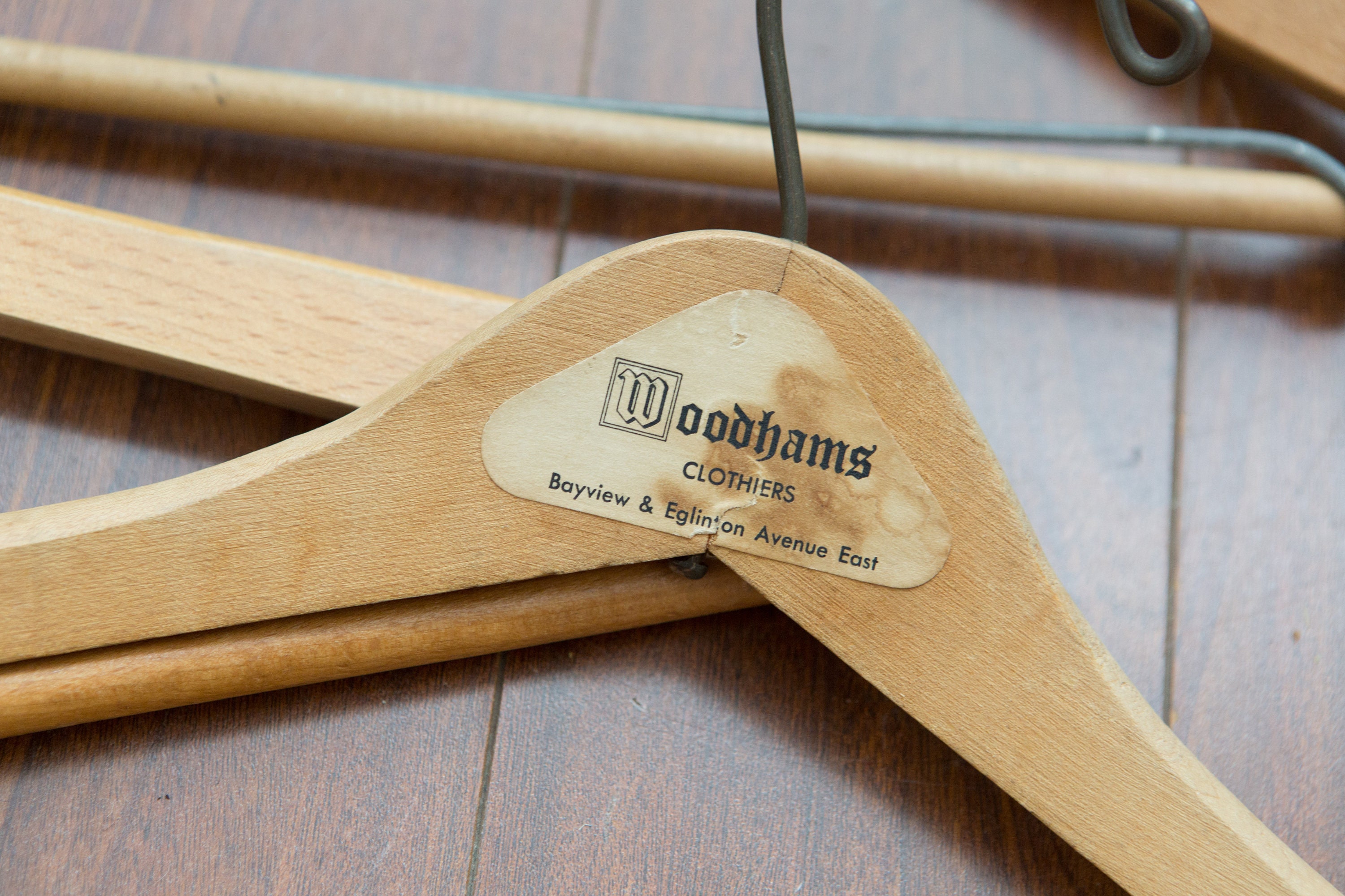 10 Wood Hangers Vintage Clothing Hangers from Toronto Canada with