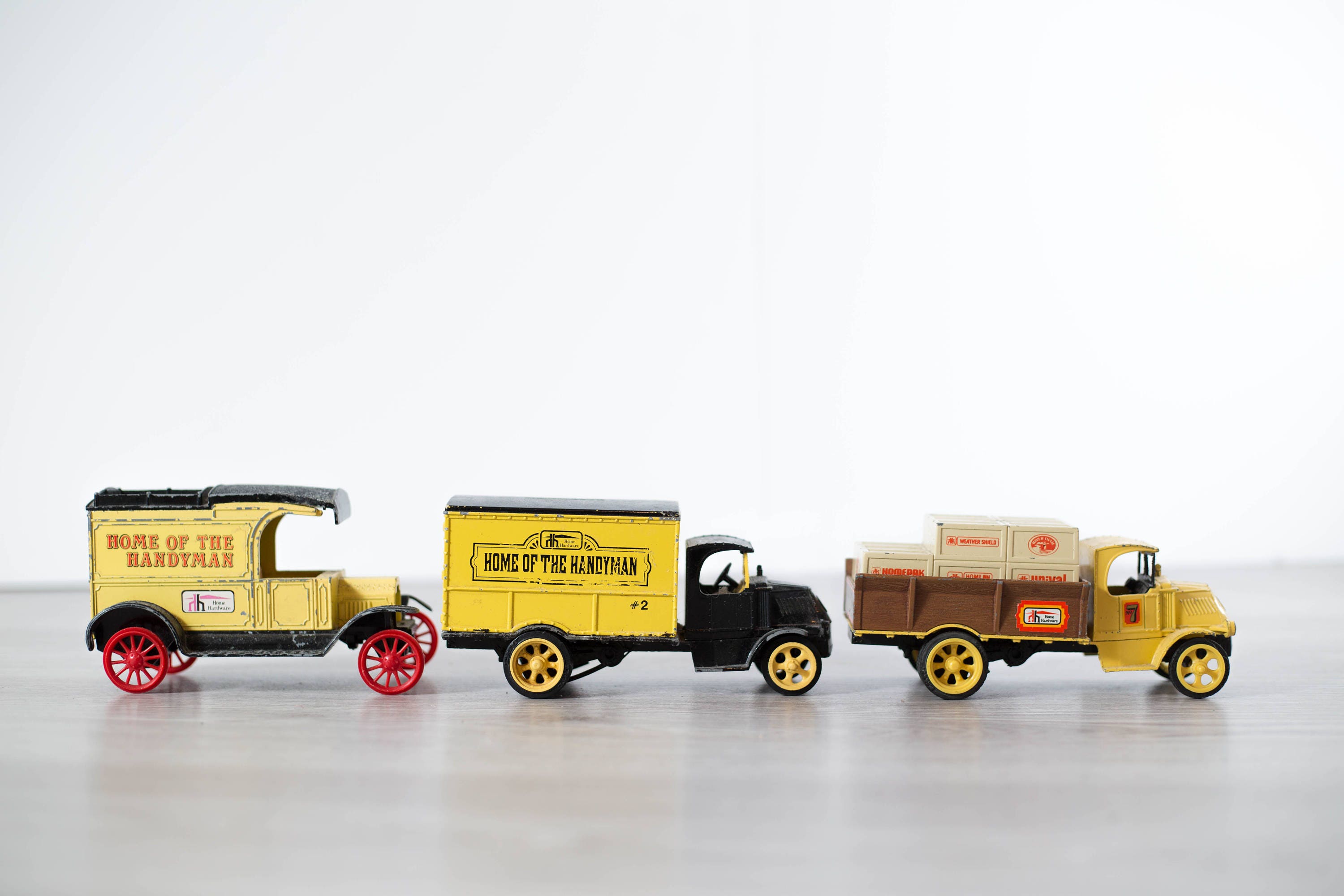 Vintage Home Hardware Trucks Collectible Yellow Toy Truck Coin
