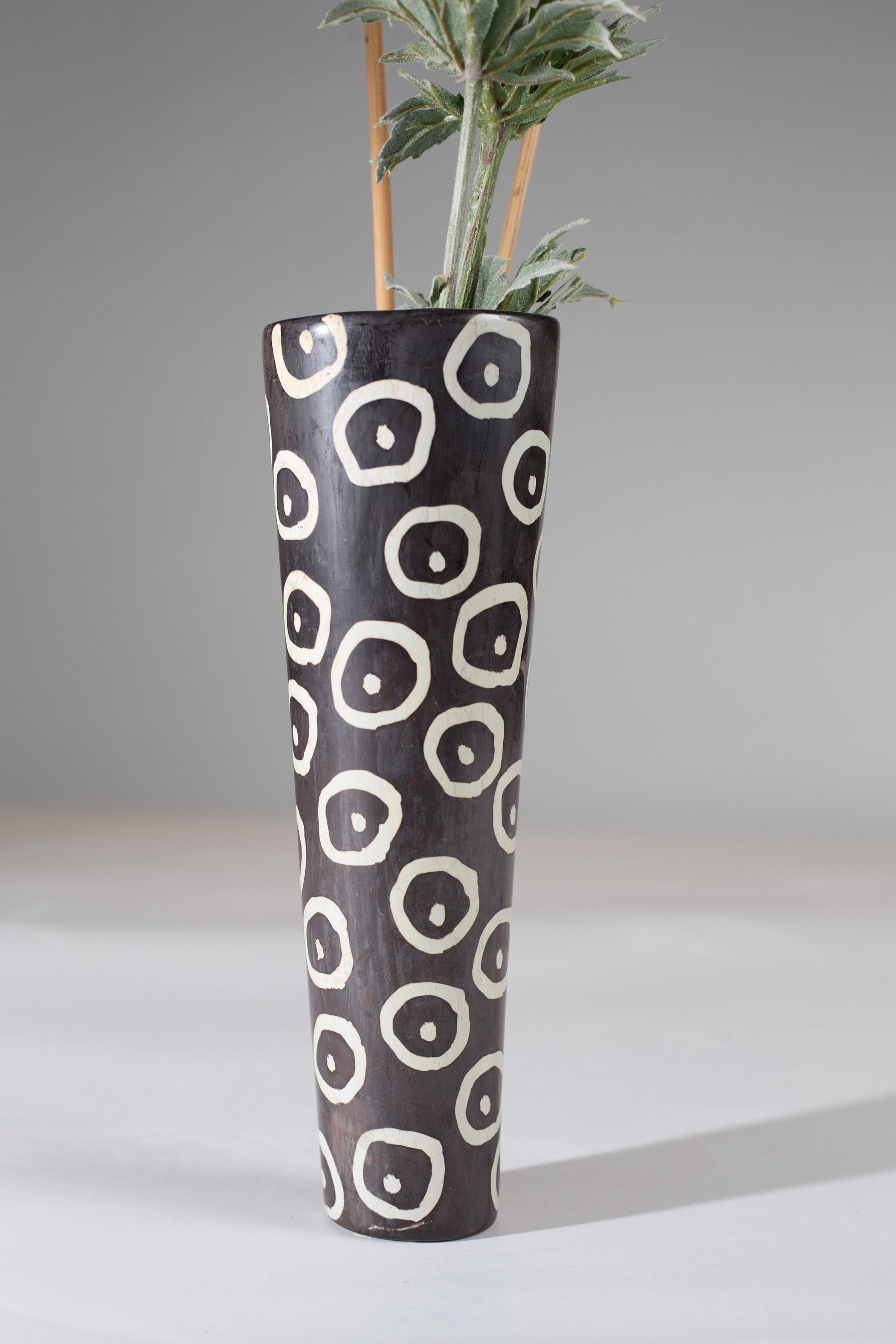 African Soapstone vase Genuine Kenyan Besmo Hand Carved Stone Vase