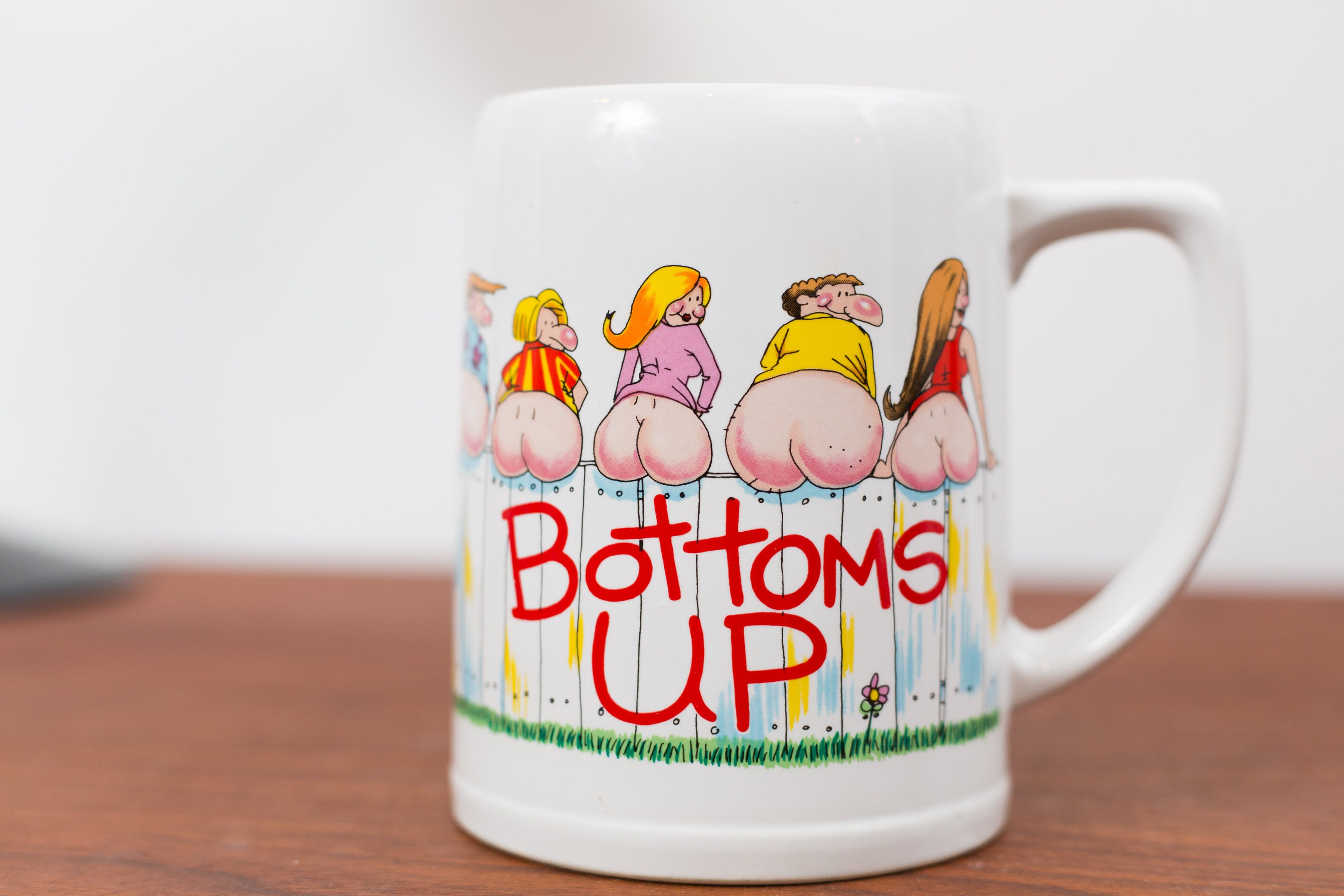 Bottoms Up! Moodz No Spill Retro Coffee Mug Working for the