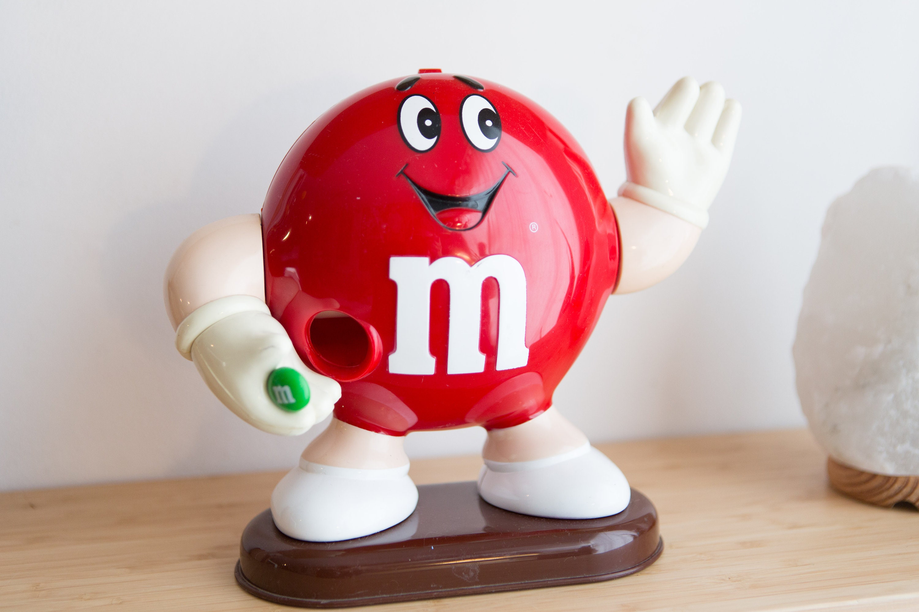 Vintage 1992 M&M's Dispenser Collectible Mars Chocolate Plastic