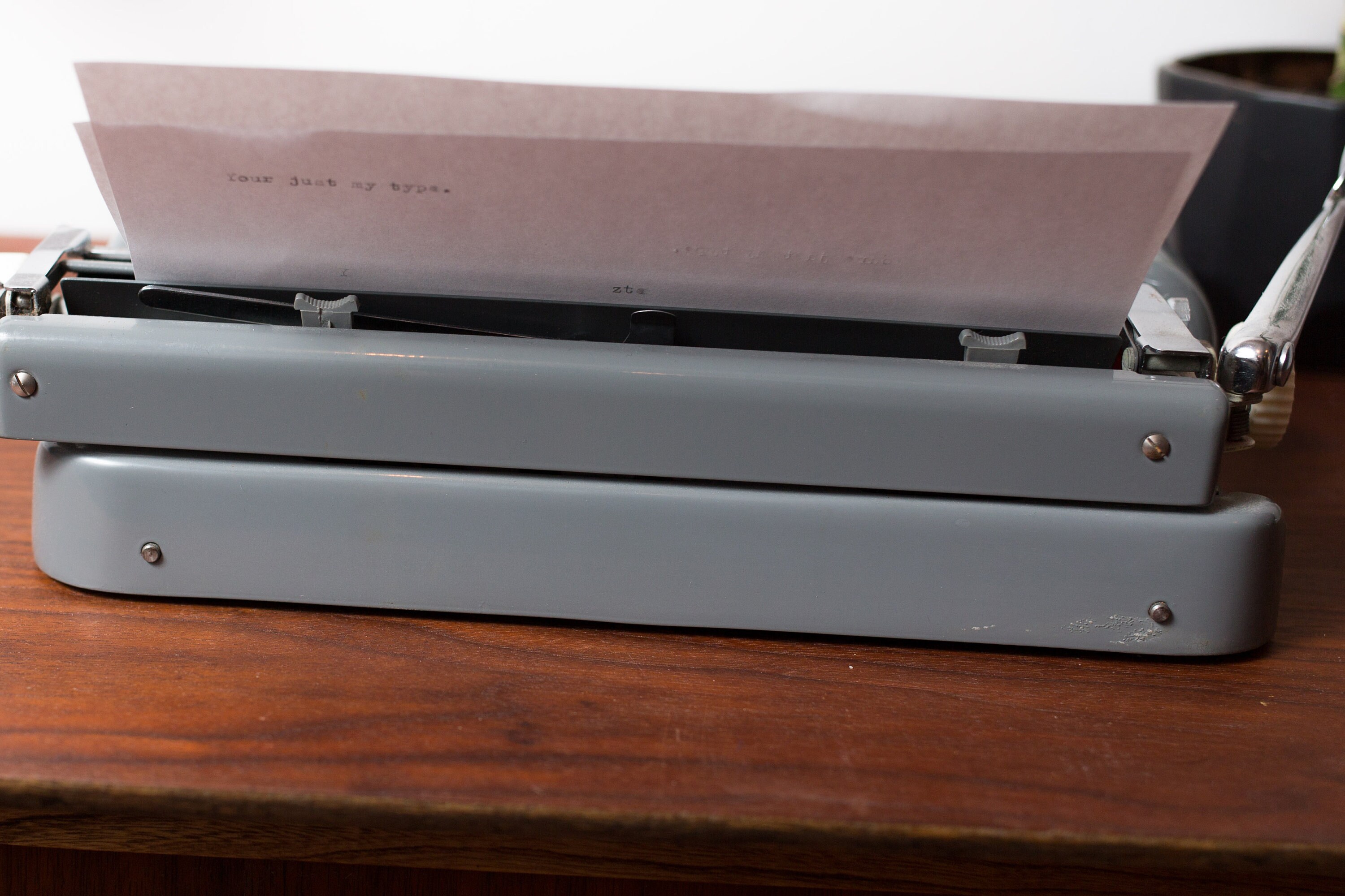 Vintage Speedwriter Typewriter WORKING Gray Typewriter with Original Case