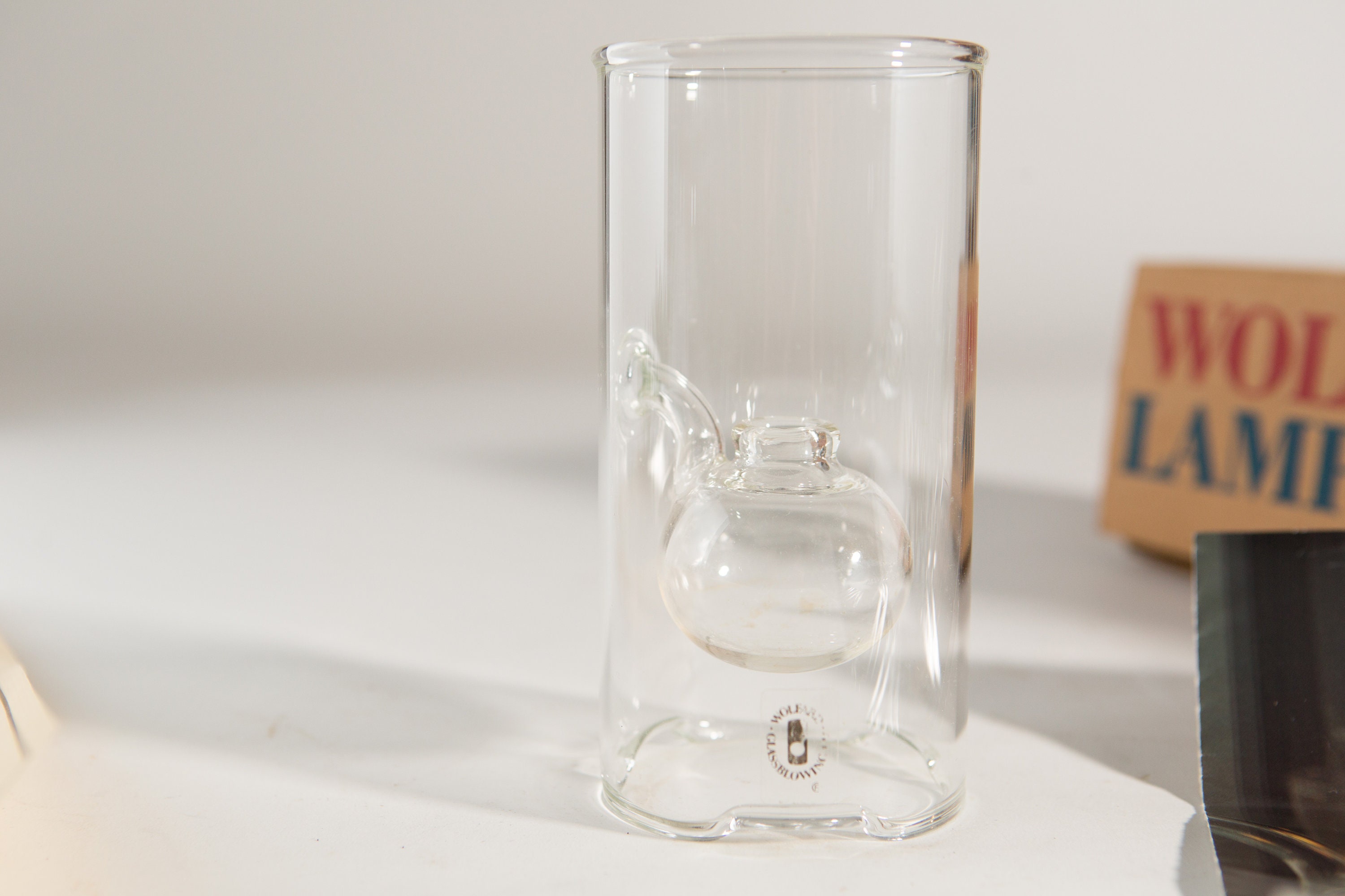 Wolfard Oil Lamp Handblown Glass Oil Lamp Vintage Wick Lanterns Clear Glass Flame Burners