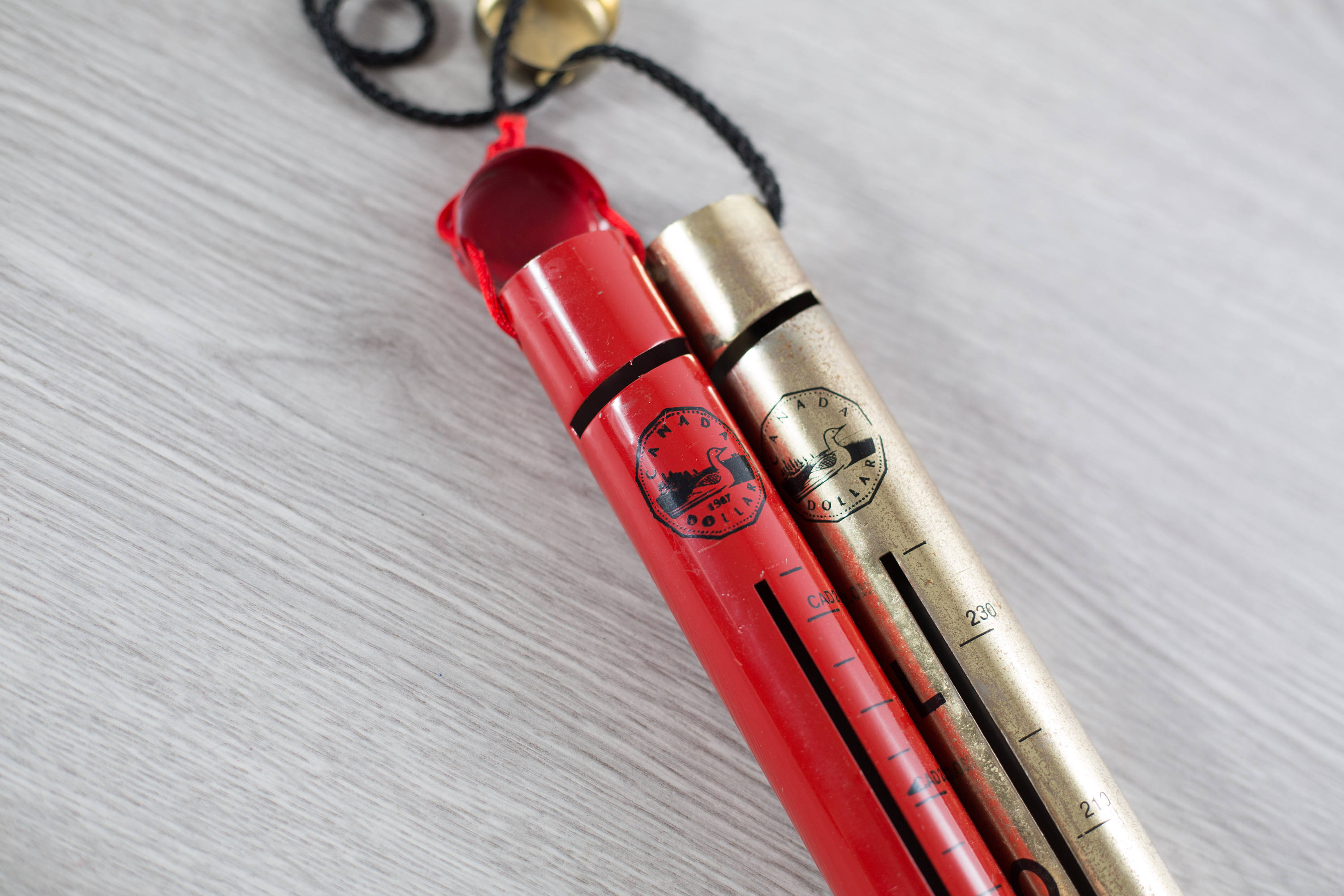 Vintage Loonie Tube / Canadian Dollar Gold Coin Storage Tube