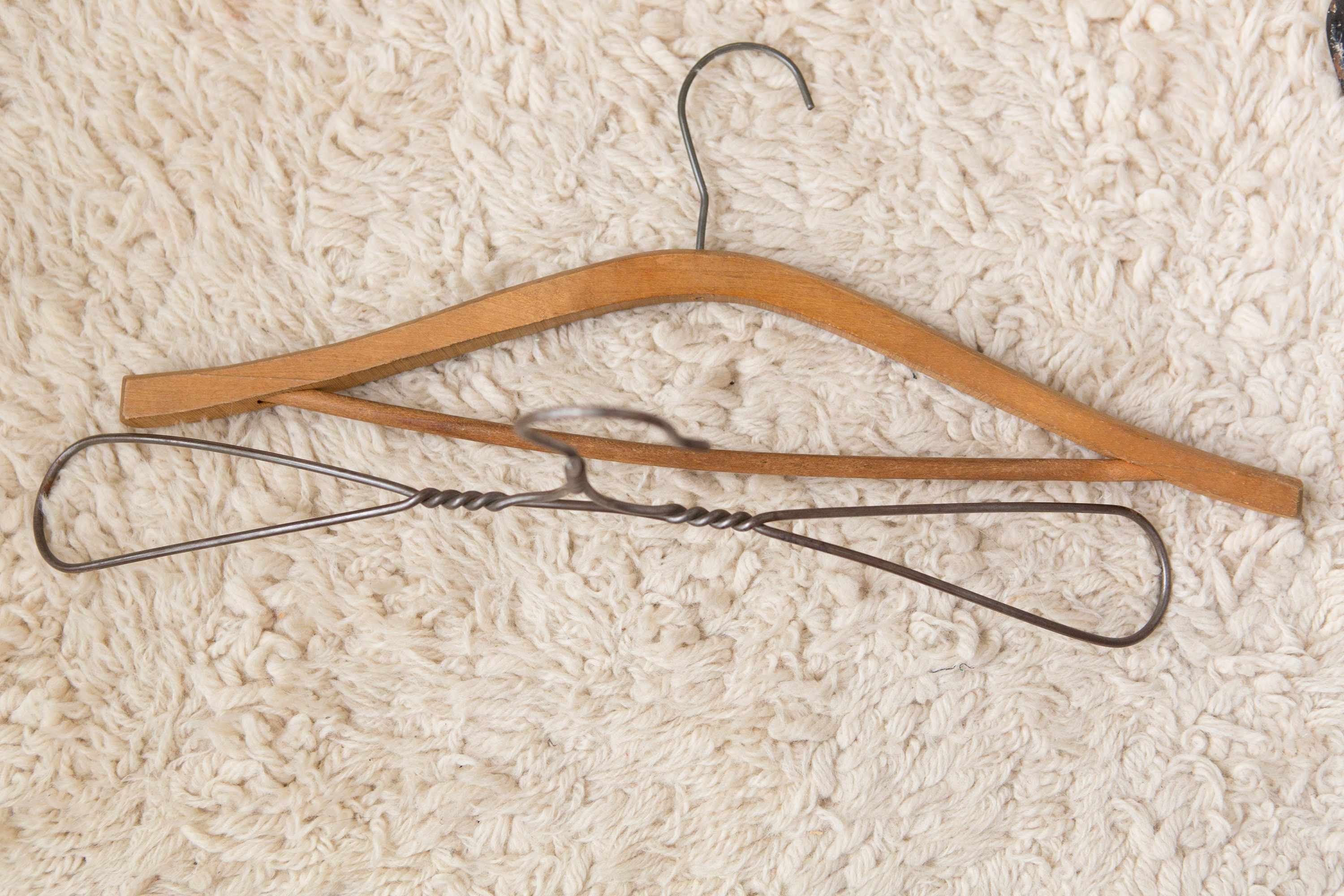 10 Wood Hangers Vintage Clothing Hangers from Toronto Canada with