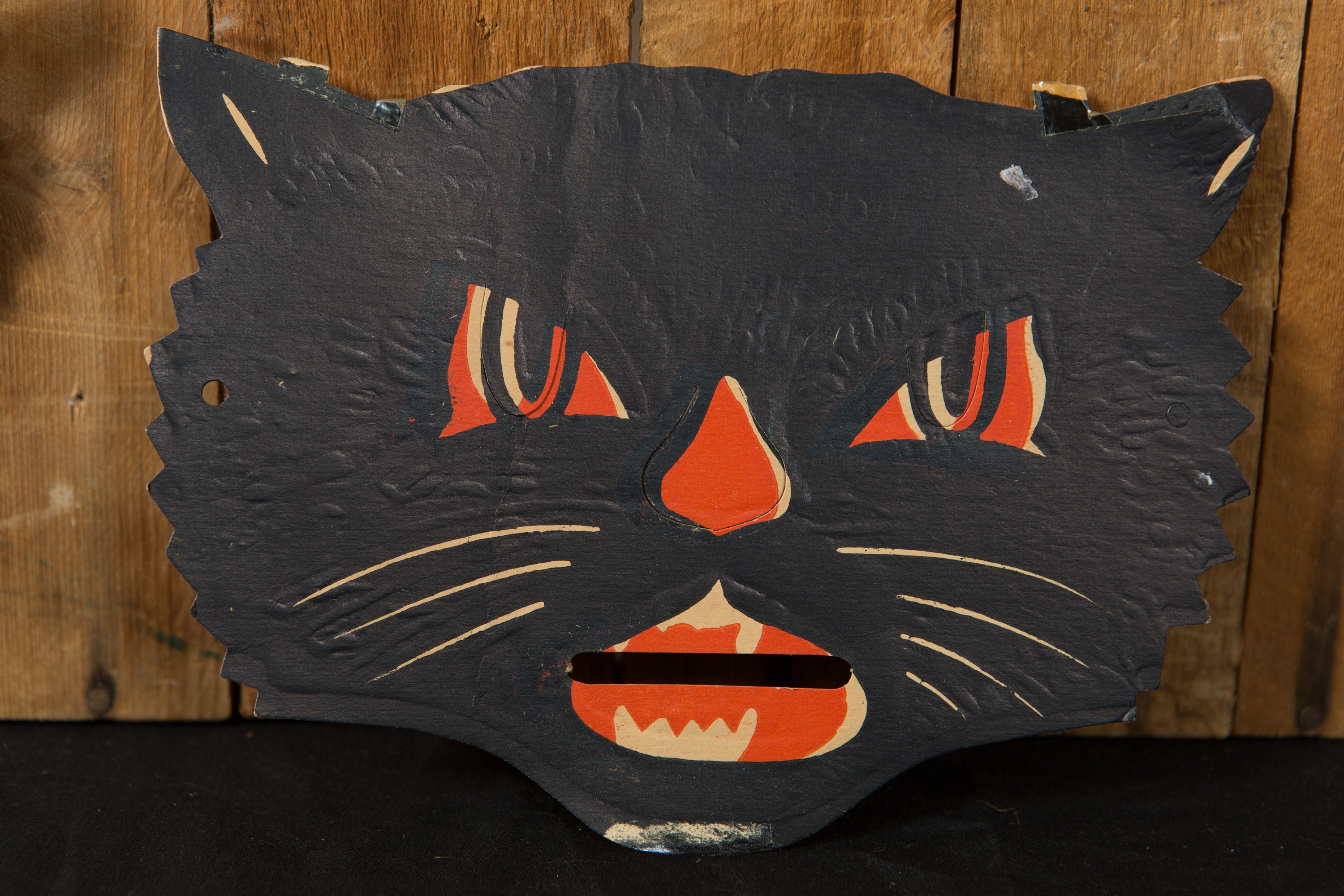 Vintage Halloween Jointed Die Cut Paper Cardboard Black Cats