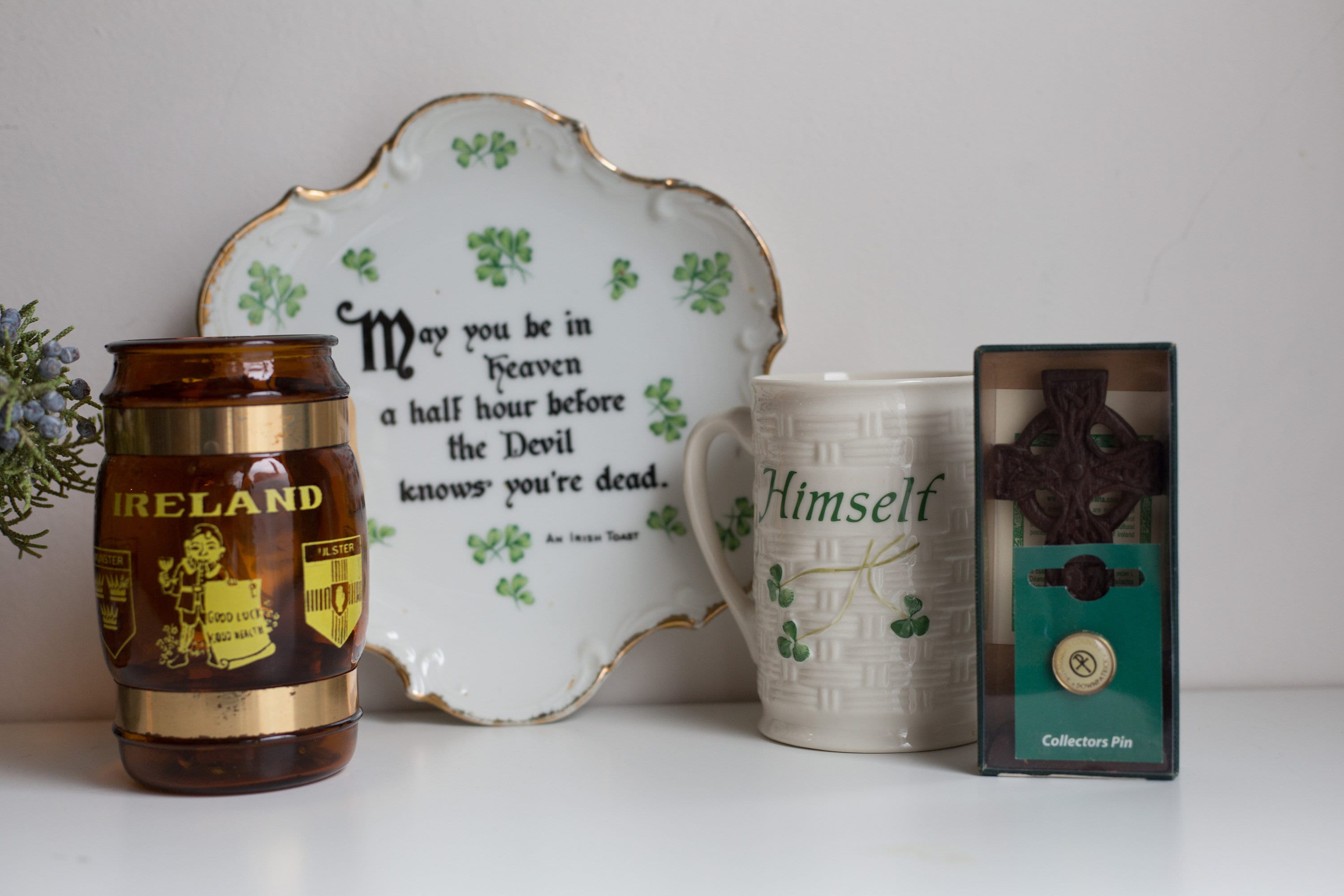 Irish Souvenirs Gifts from Ireland Collectible Vintage Plate, Good