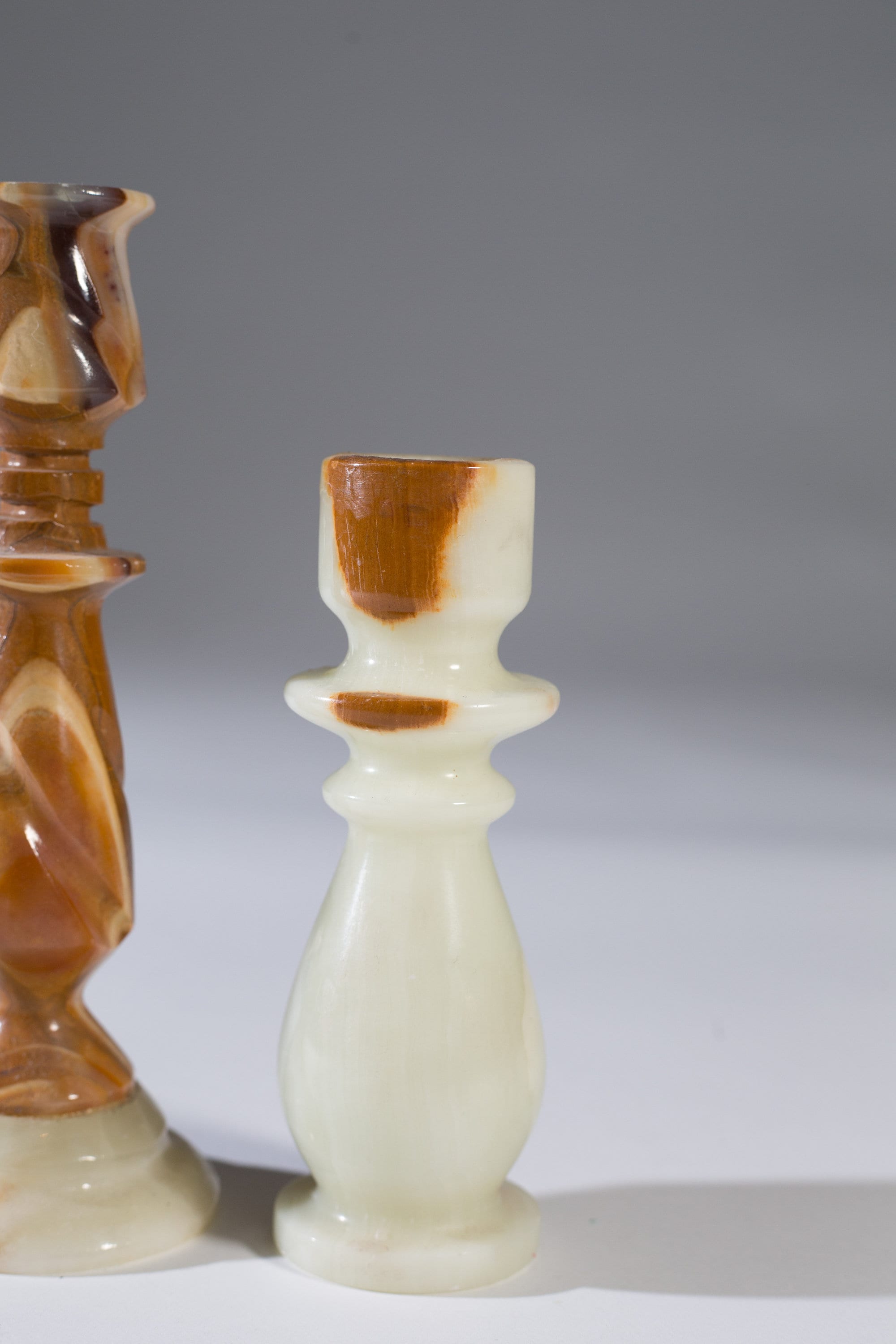 Stone Candlestick Holders Pair of Vintage Witchy Candlestick Holders