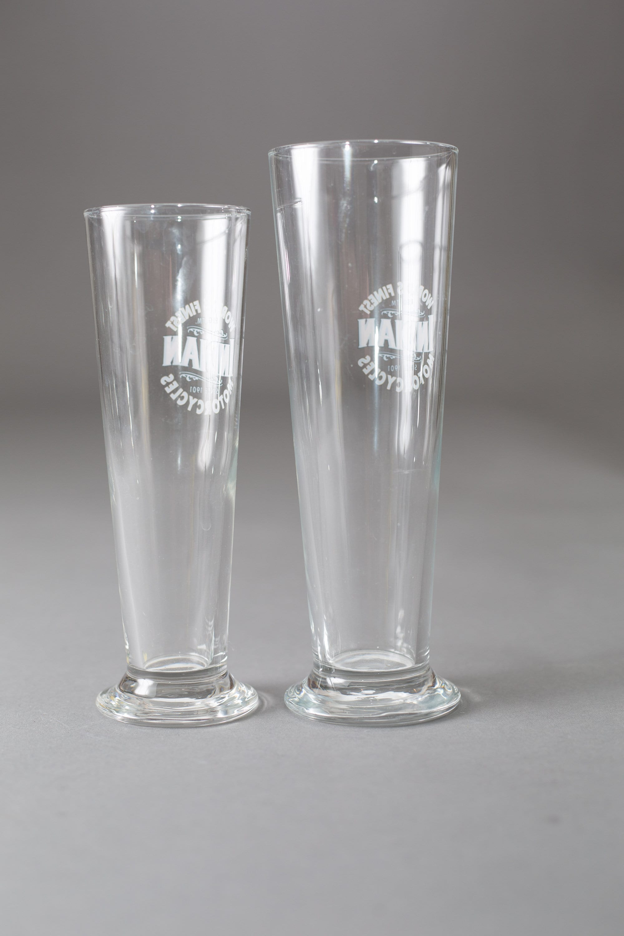 2 Vintage Beer Glasses Retro Indian Pilsner Glassware Cocktail