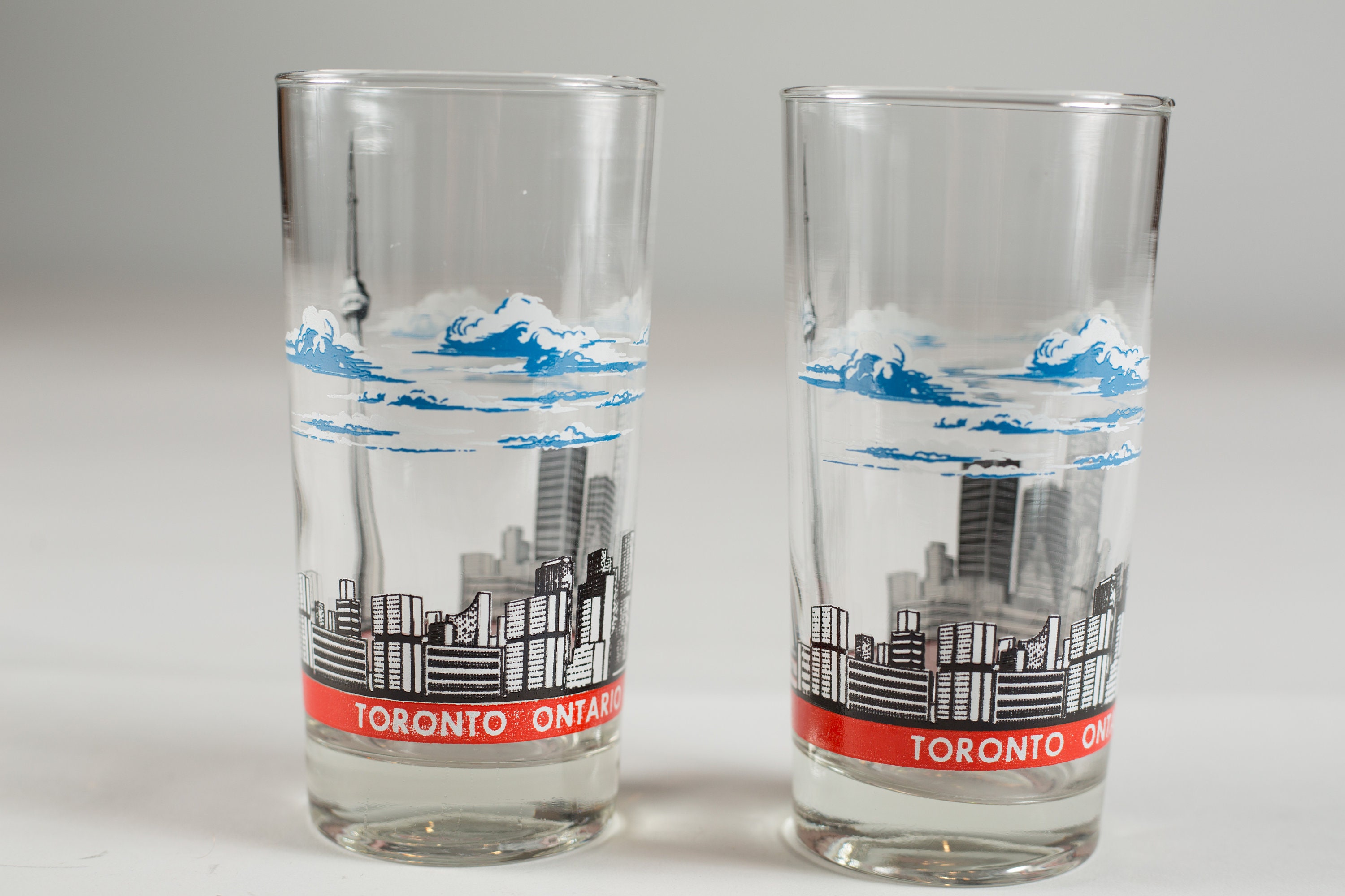 Toronto Cocktail Glasses Vintage Drinking Highball Glasses with