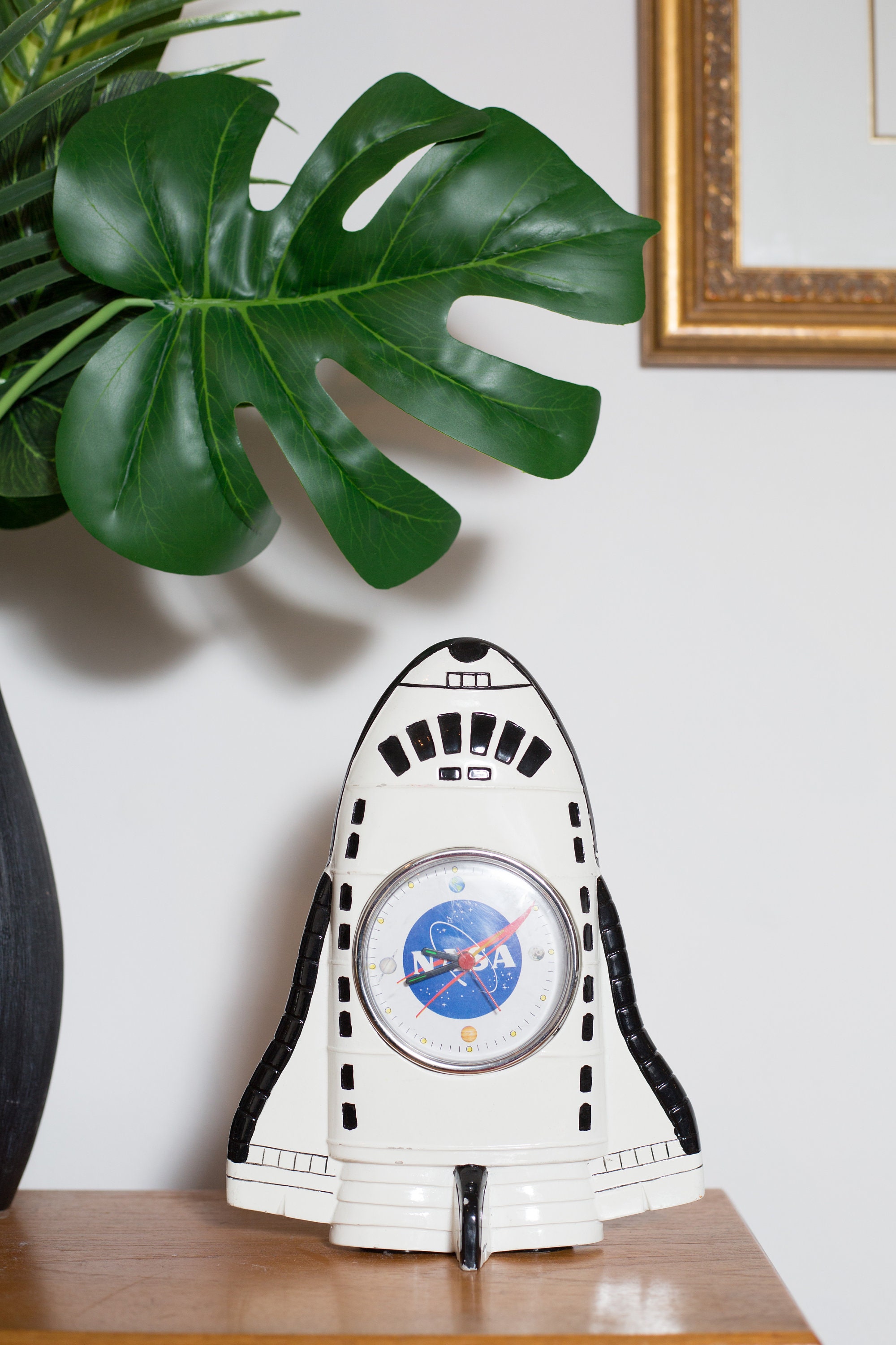Nasa Spaceship Clock Space Shuttle Rocket Alarm Clock Battery