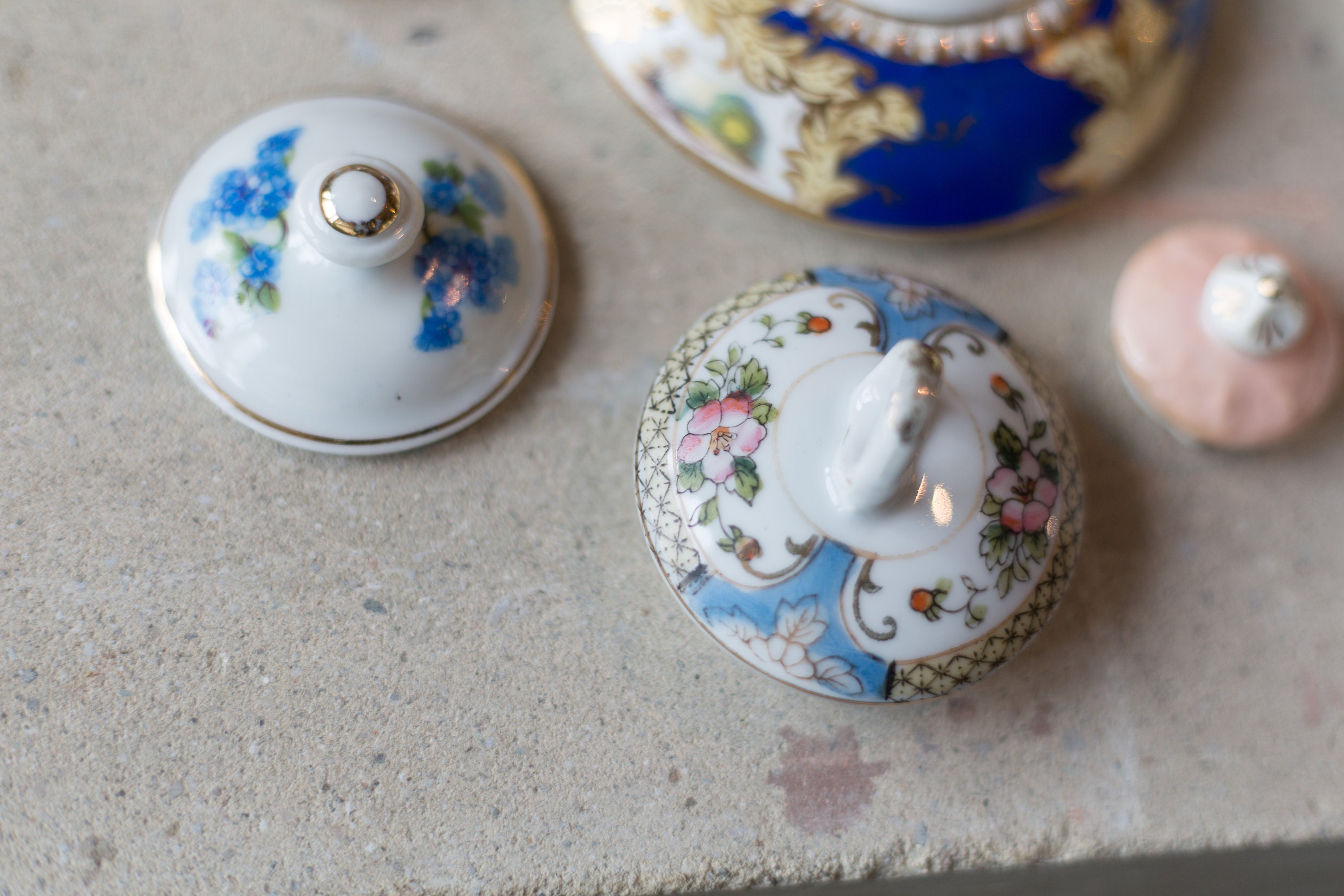 Vintage Teapot Lids Art Piece Objects Decorative Earthenware