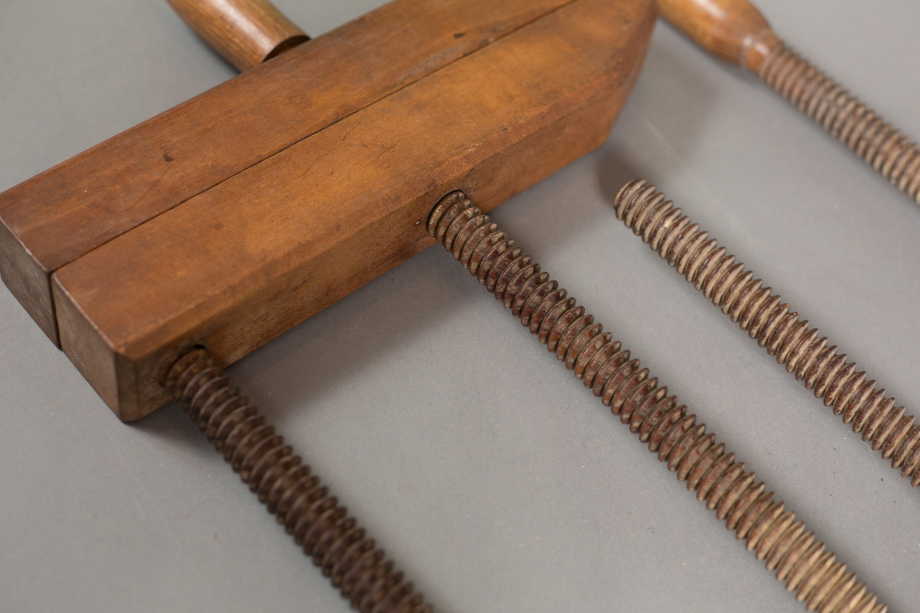 Antique Wood Clamps Pair of Primitive Rustic Boho Eclectic Decor