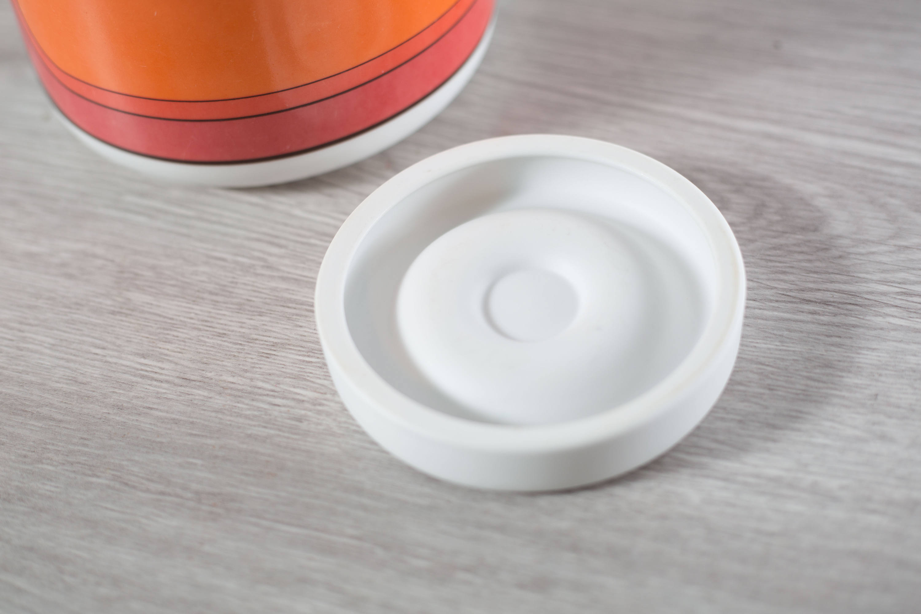 Vintage Arzberg Teapot / Feurfest Germany Orange and Red Mid Century