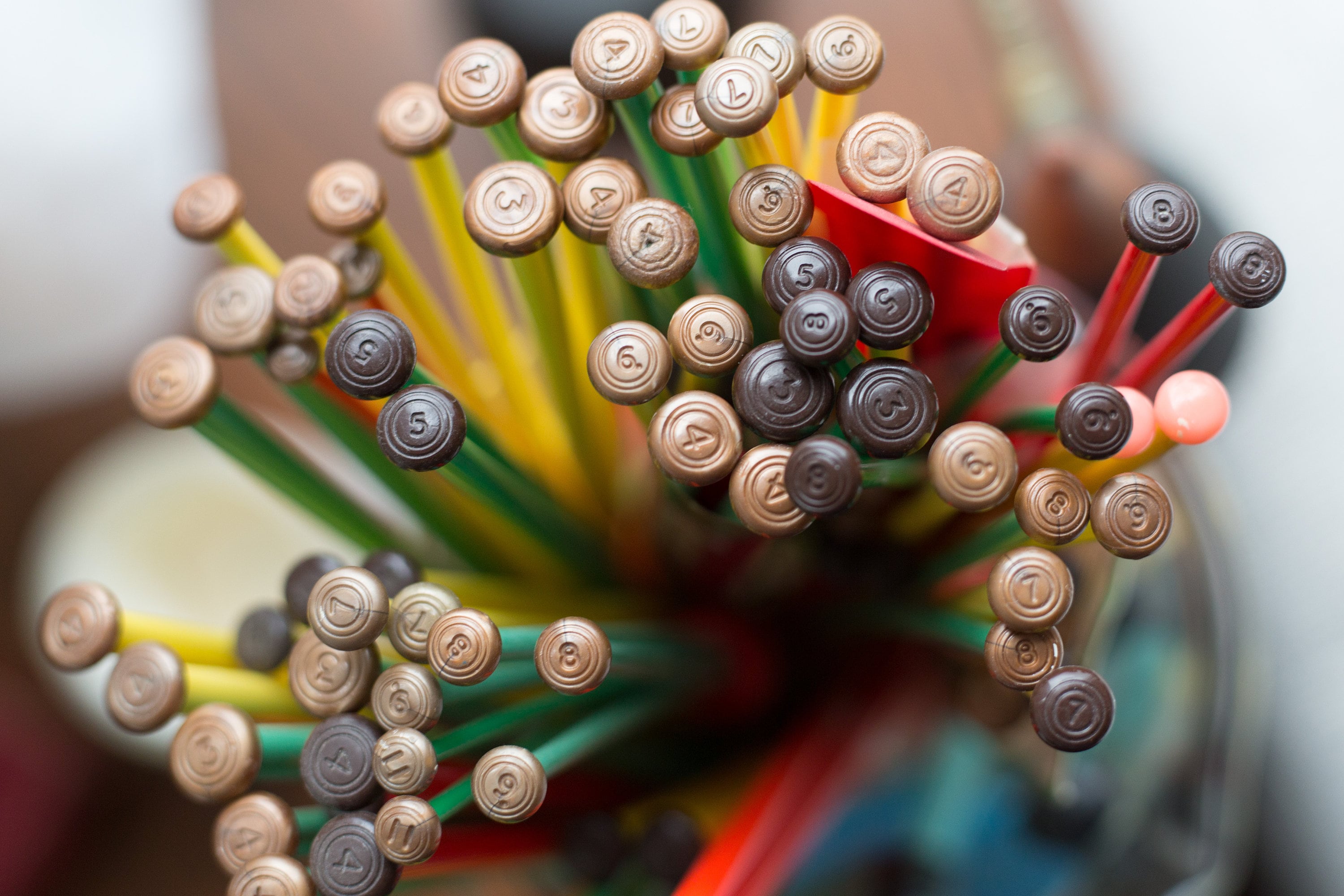 Vintage Knitting Needles Durex Plastic Crochet Needles Colourful