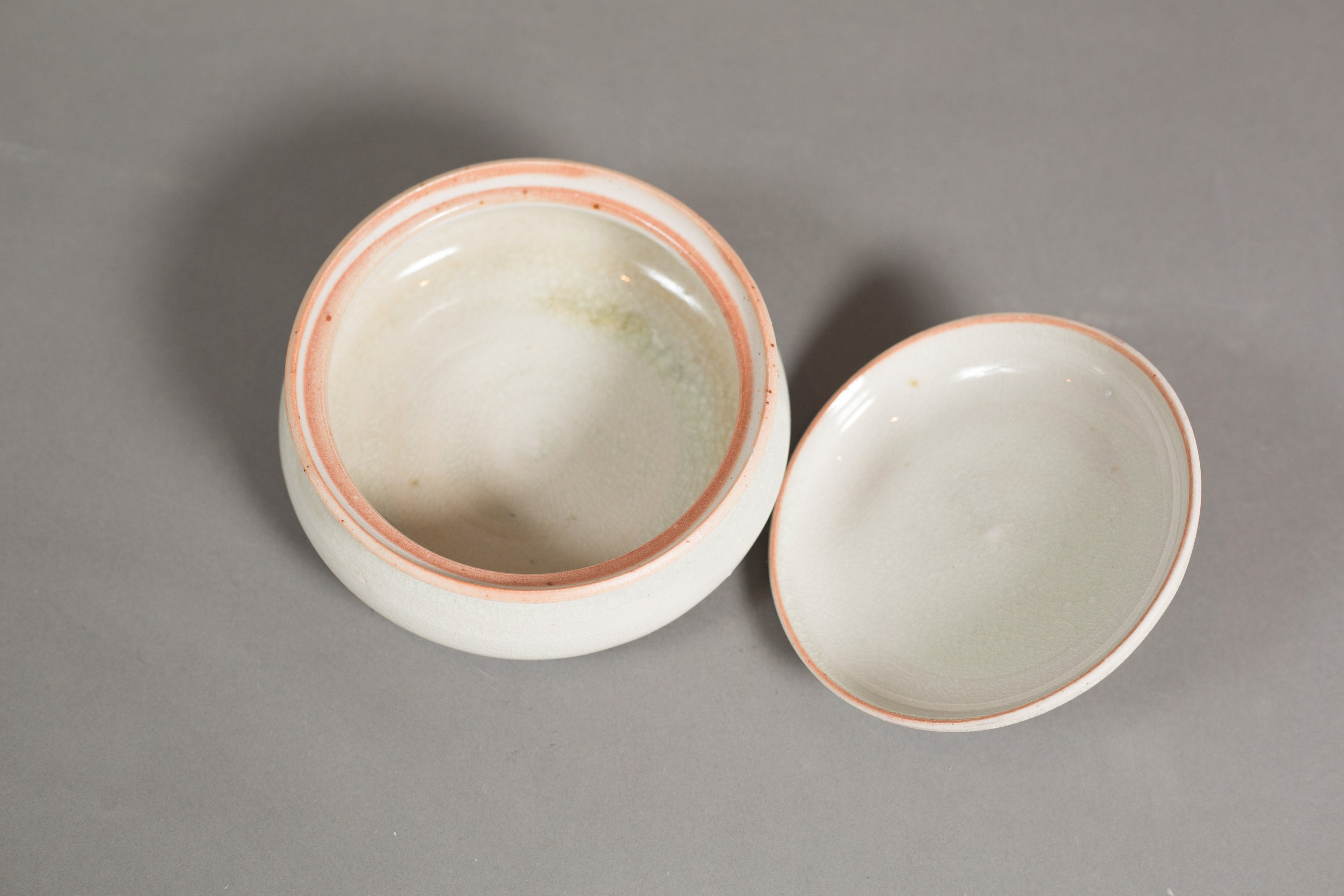 Vintage Butter Dish Ceramic Lidded Bowl Signed Pottery Boho Folk