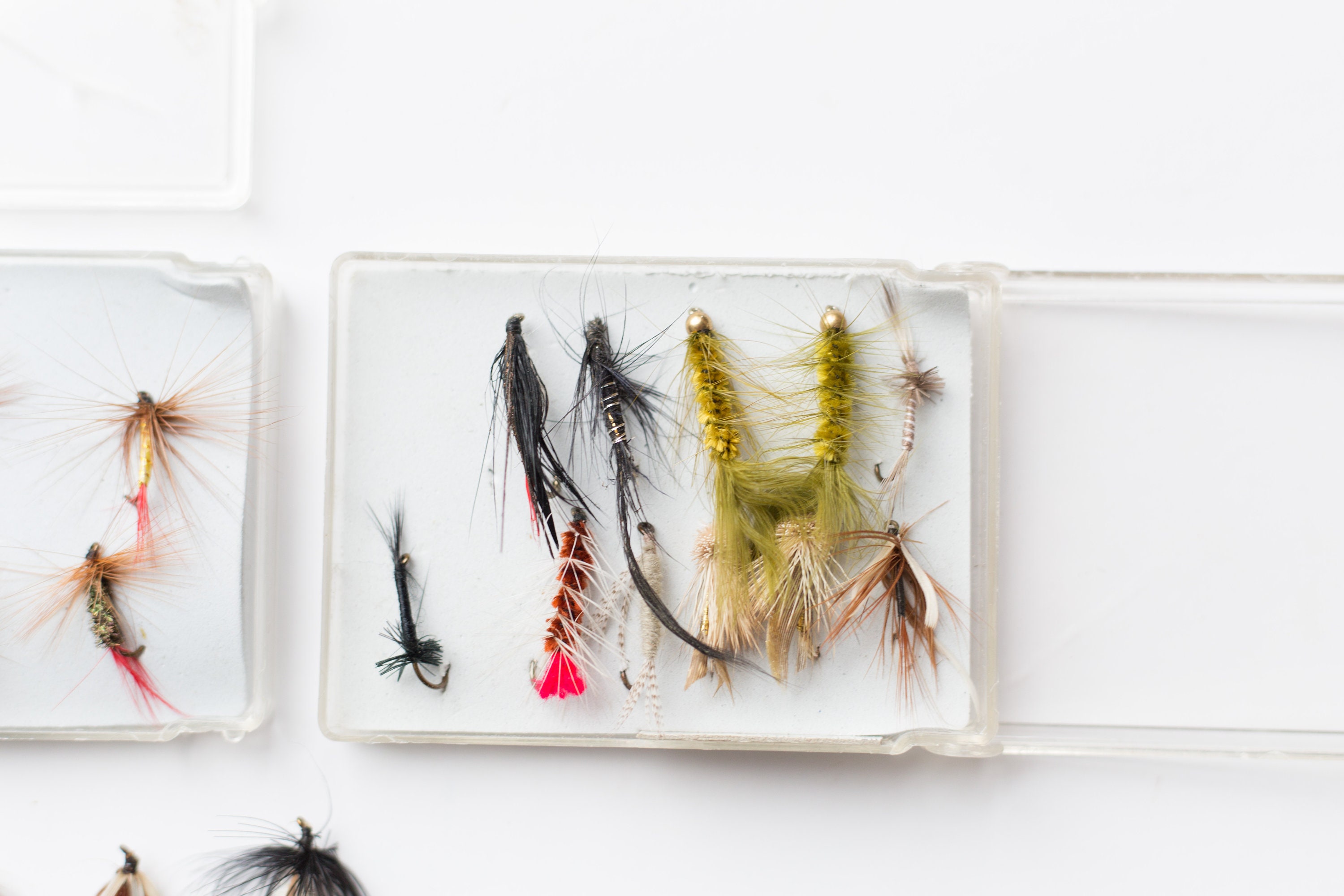 50 Vintage Fly Fishing Flies Tackle Retro Fish Lours Canadian