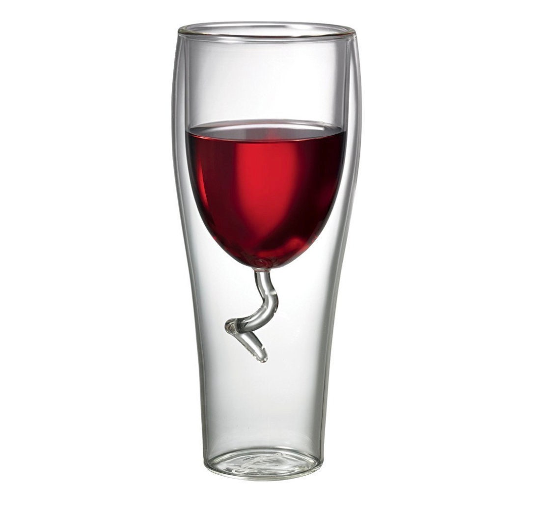 Starfrit Gourmet 8-ounce Double Wall Wine Glass With Corkscrew