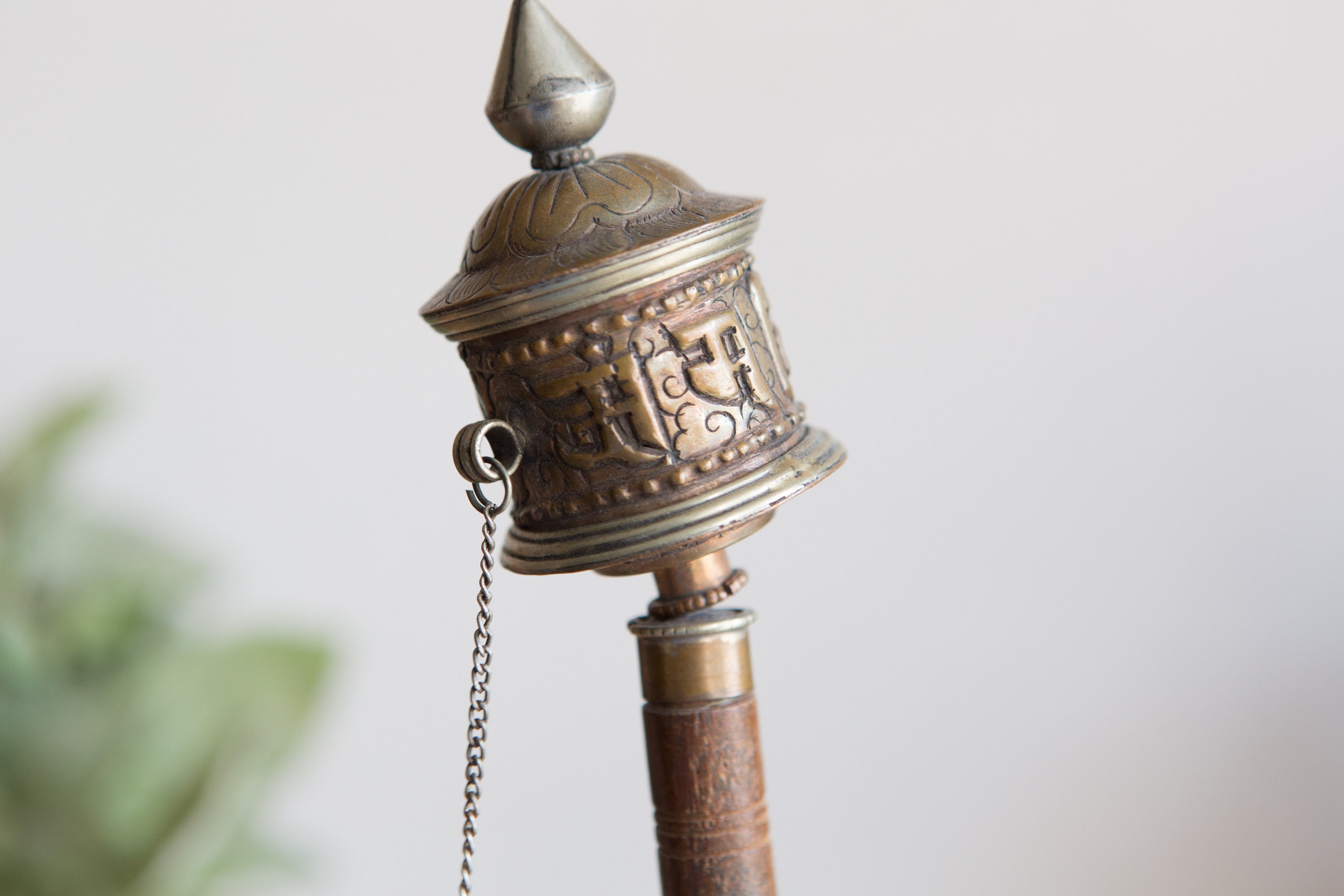 Vintage Tibetan Prayer Wheels Copper and Metal Buddha / Buddhist