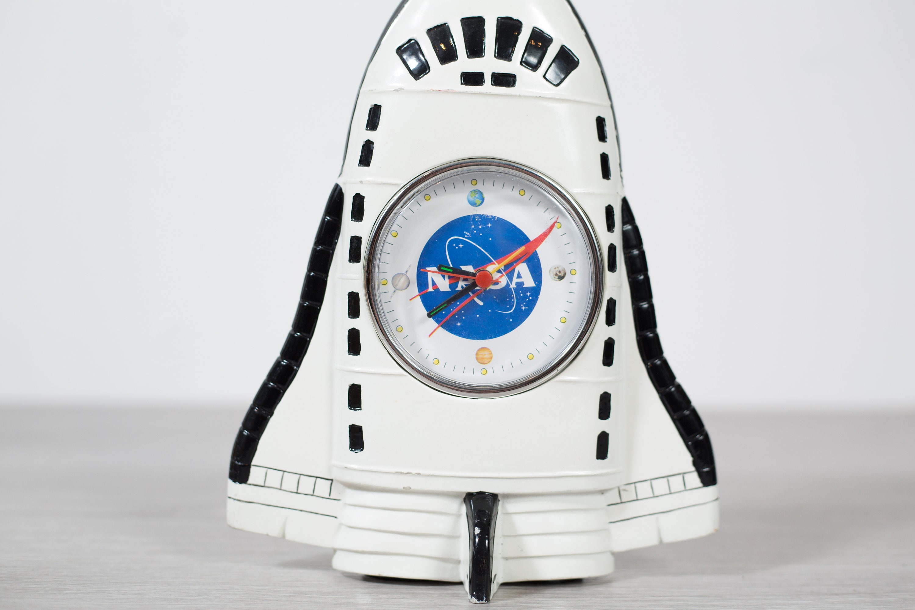 Nasa Spaceship Clock Space Shuttle Rocket Alarm Clock Battery