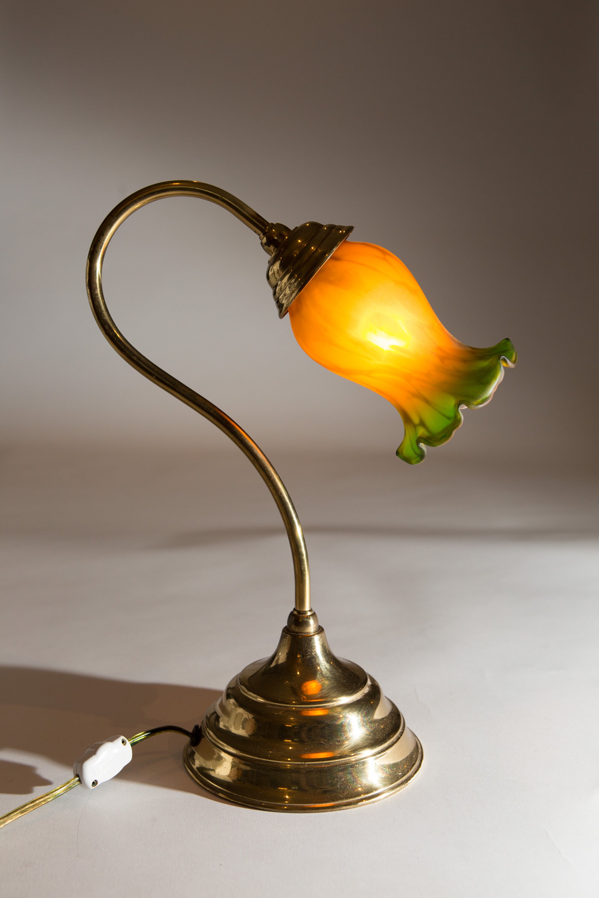 Lily Glass Bell Lamp Shade Set of 3 Hand Blown French Style Art Glass