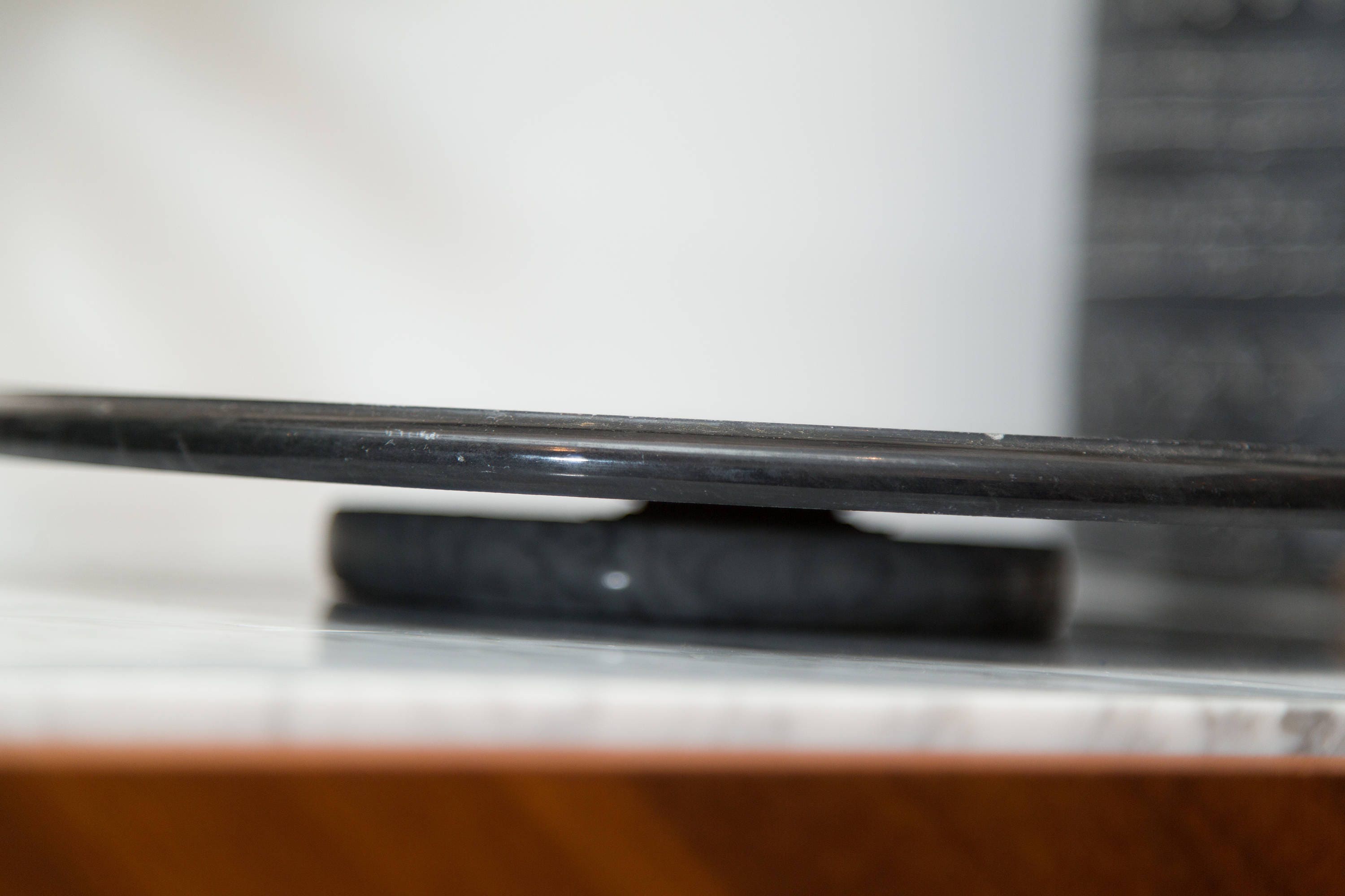 Black Marble Tray Vintage Dark Marbled Stone Round Serving Tray