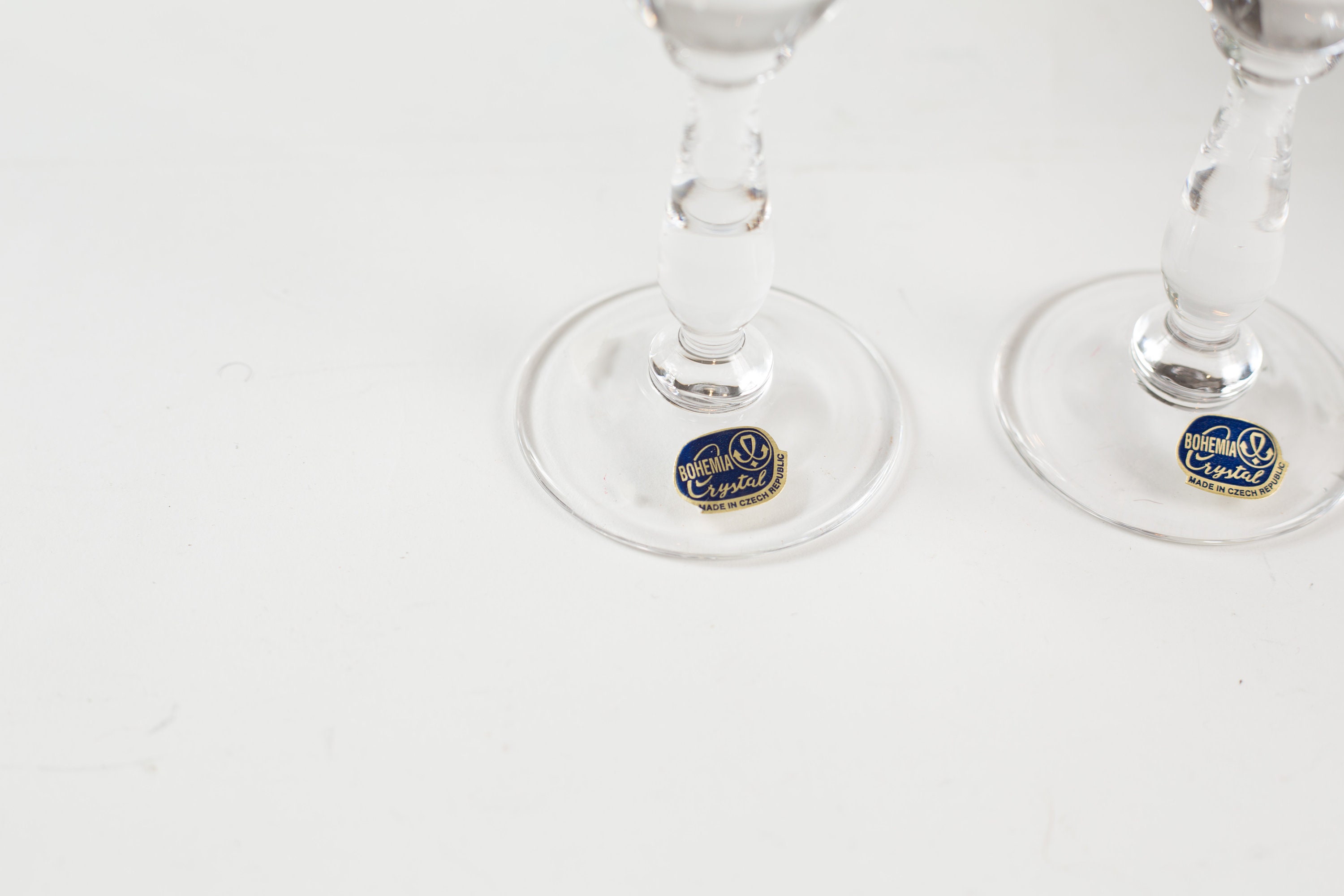 Vintage Champaign Flutes Ornate Etched Glasses with Gold Rims Mid