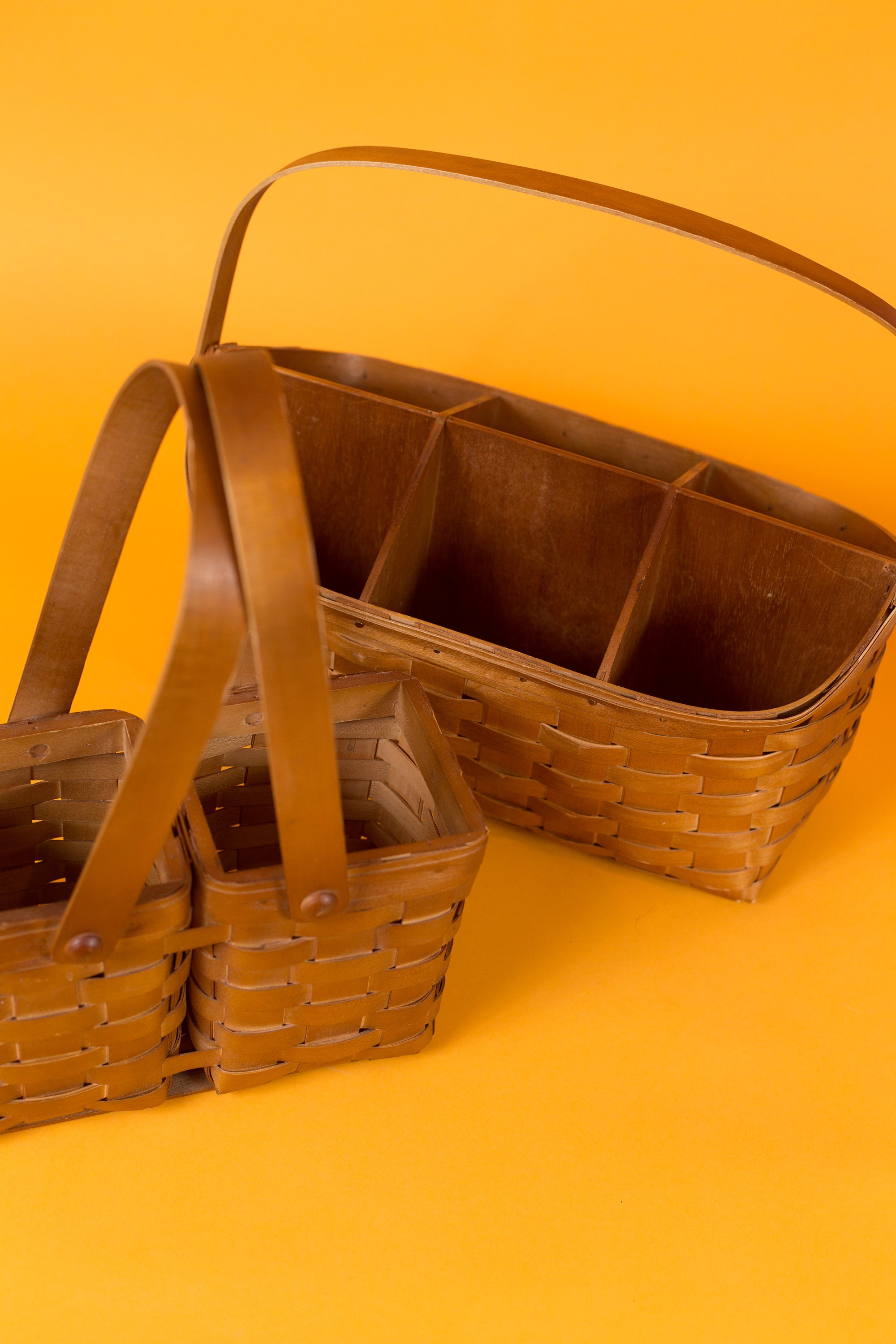 Vintage Wicker Baskets Canadian Maple Baskets Made by Heritage Mint