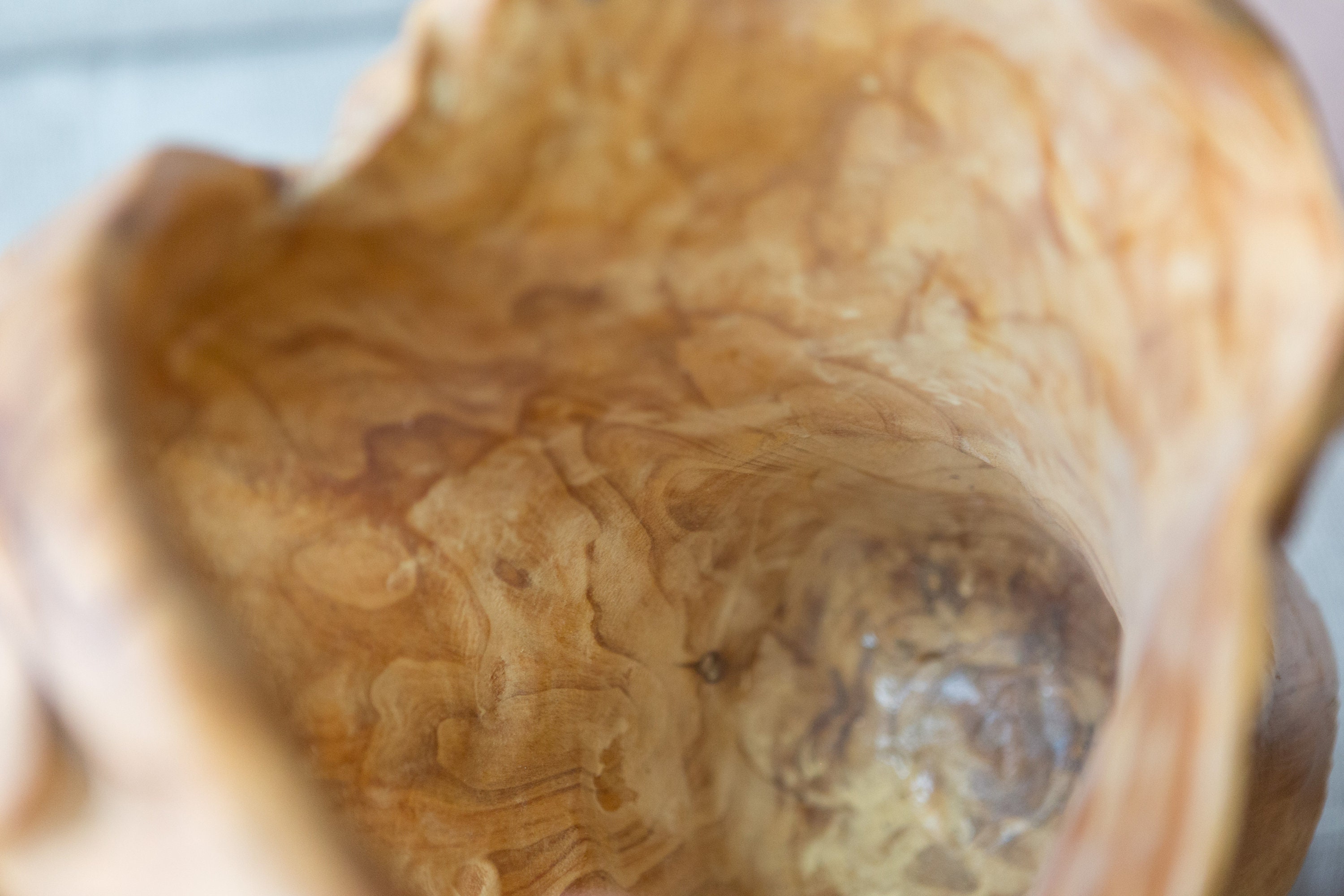 Vintage Wood Baskets Canadian Made Tree Stump Carving with Handle