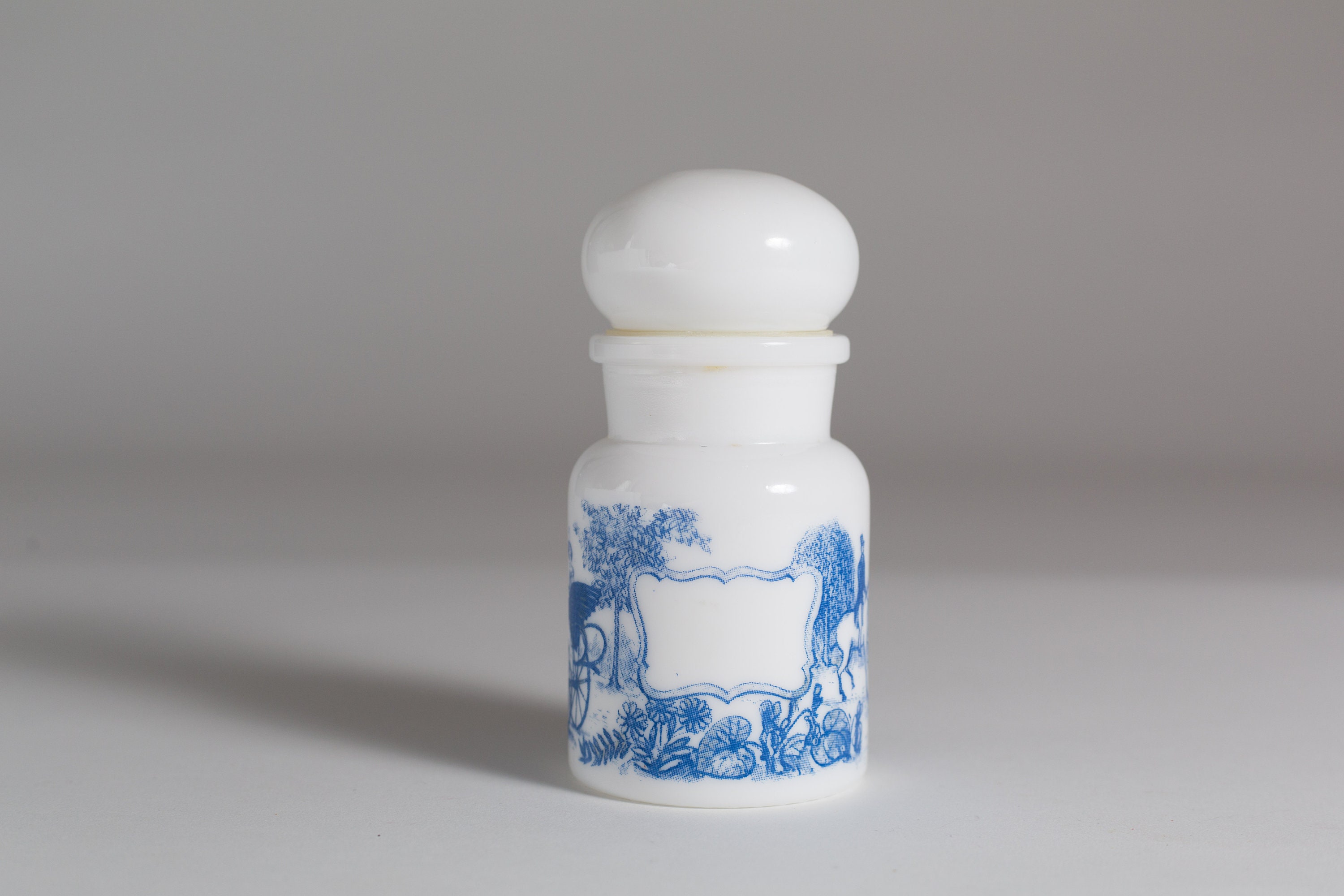 Milk Glass Spice Jar - White Vintage Containers (Made in Belgium) Apothecary Containers - Pencil ...