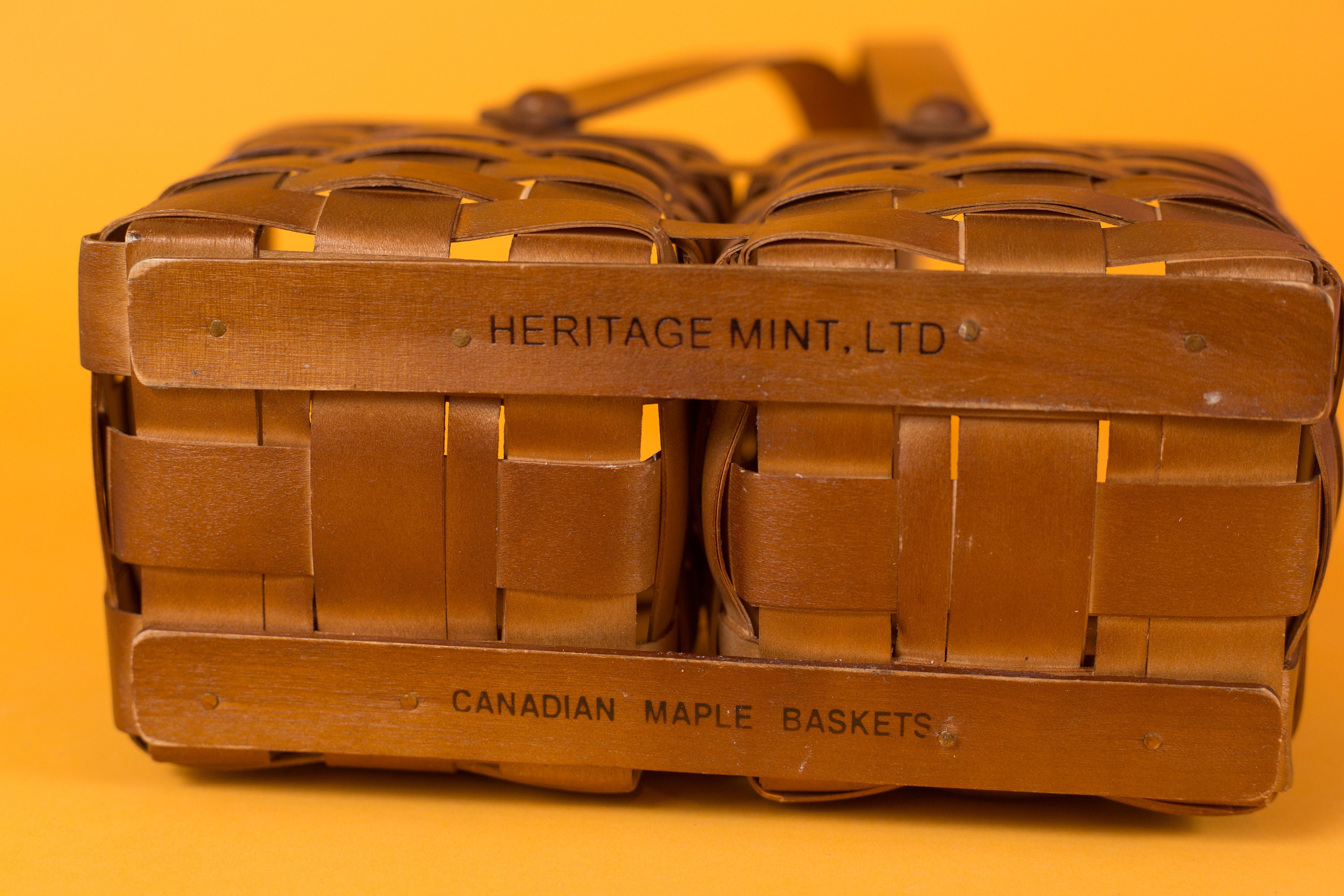 Vintage Wicker Baskets Canadian Maple Baskets Made by Heritage Mint