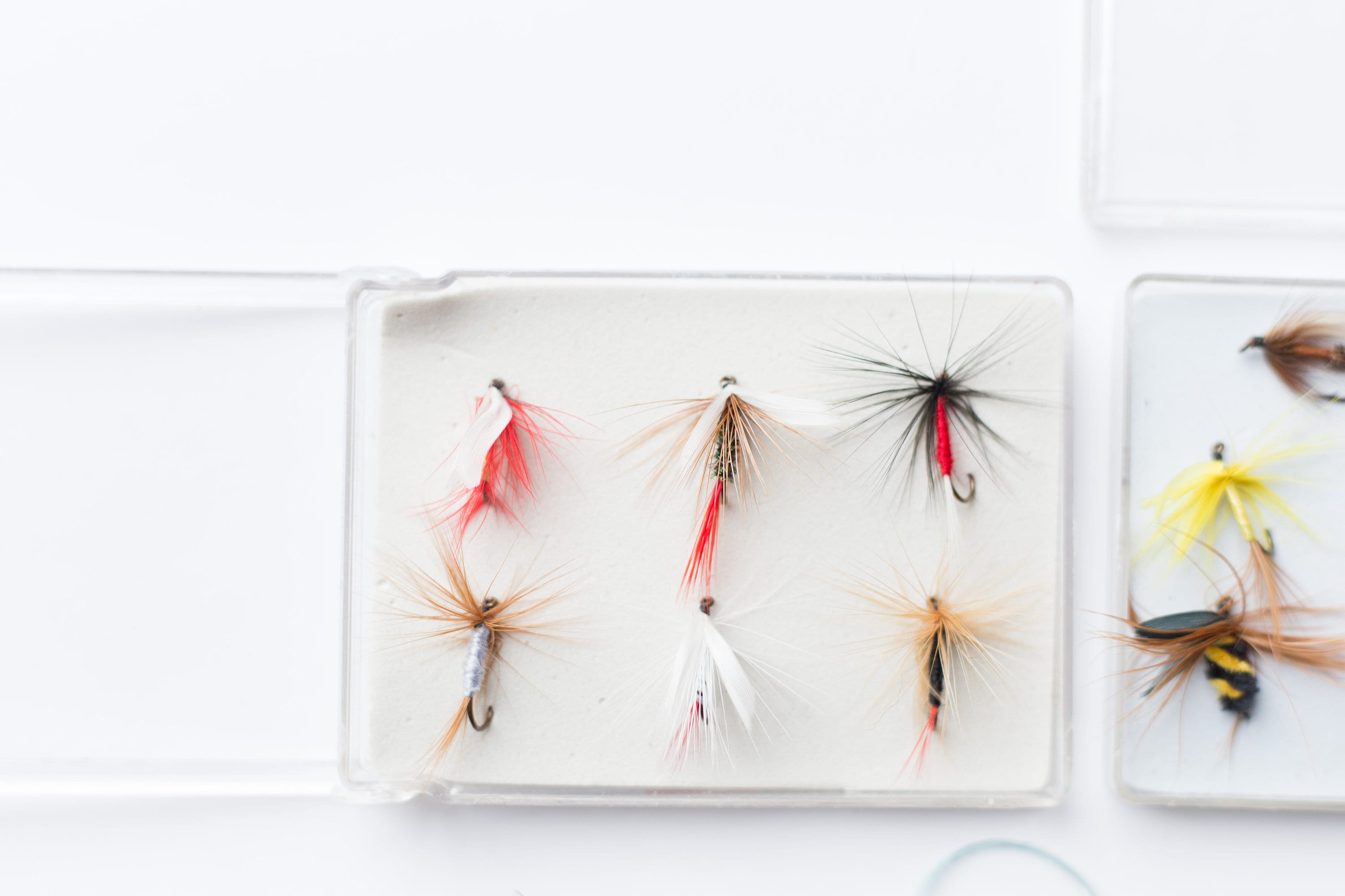 50 Vintage Fly Fishing Flies Tackle - Retro Fish Lours - Canadian