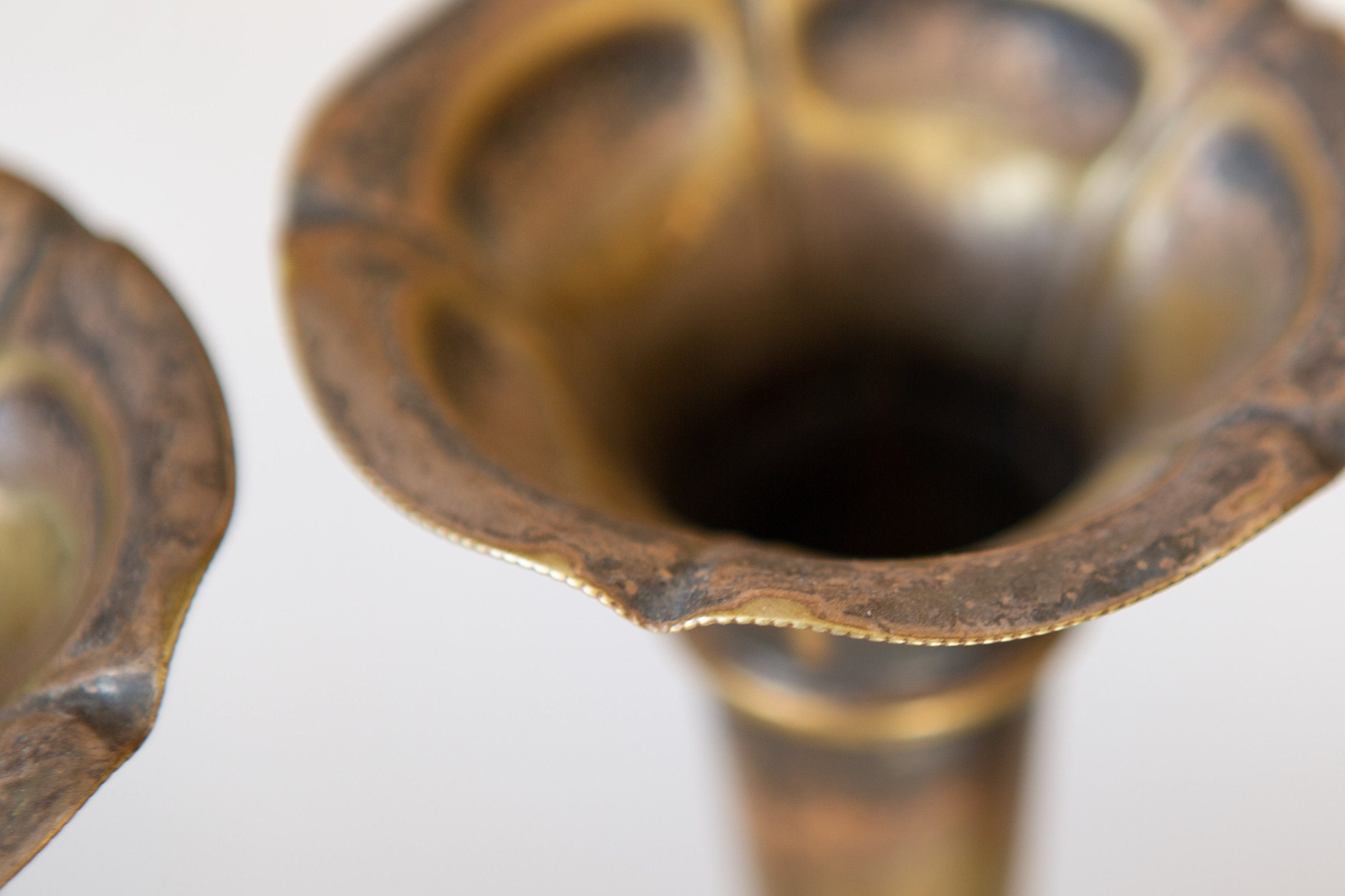 Vintage Metal Vases EPNS Silver Plated Brass Trumpet Flower Bud Vase