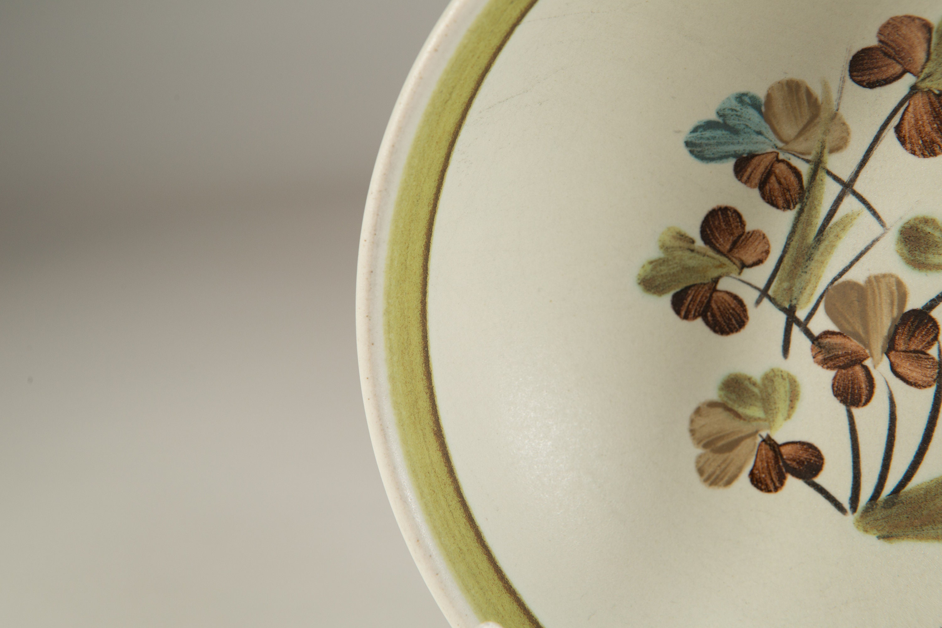 4 Denby Bowls Irish Shamrock Clover Stoneware Made in England
