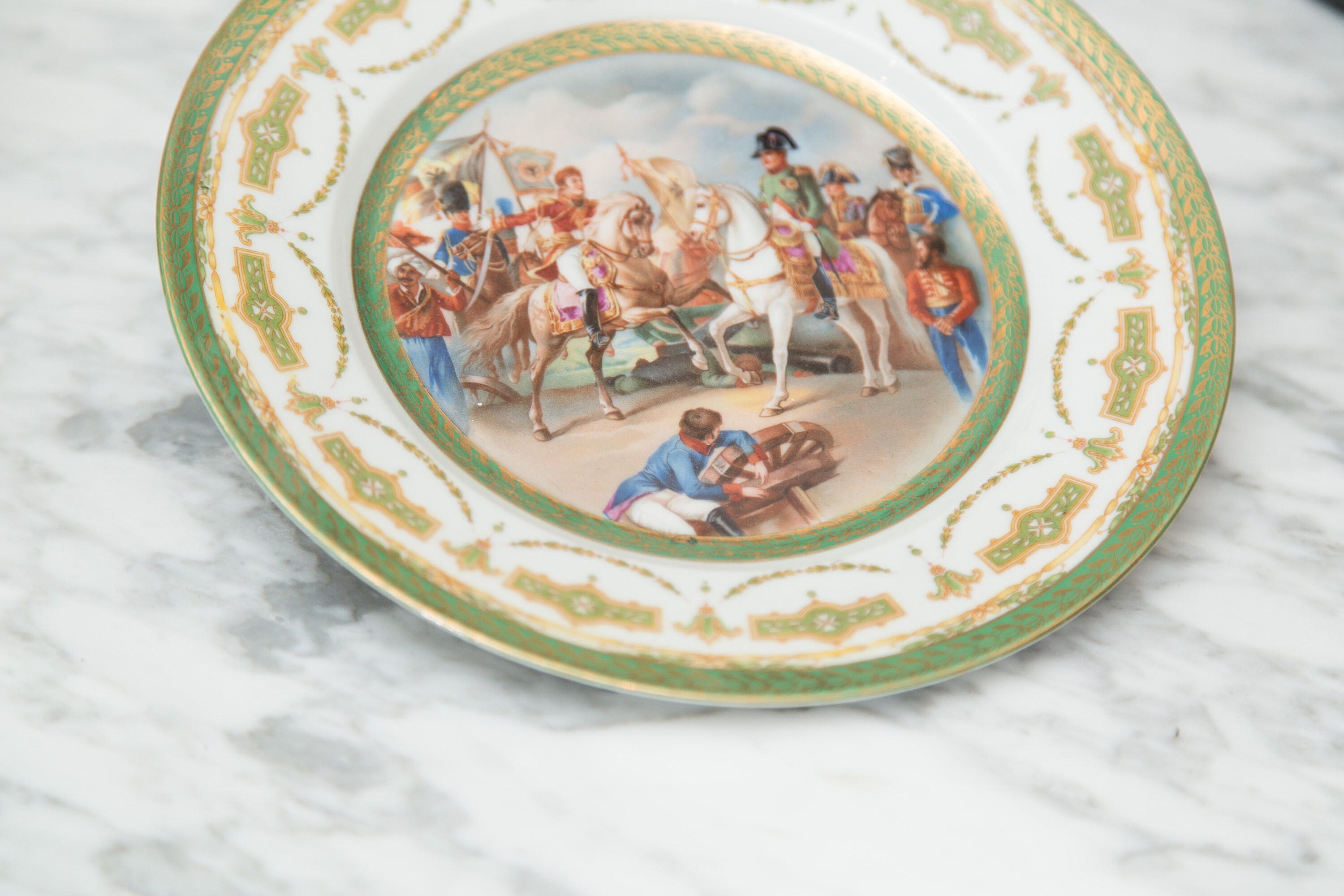 Decorative Wall Plate Vintage Imperial Crown China Austria Bataille d