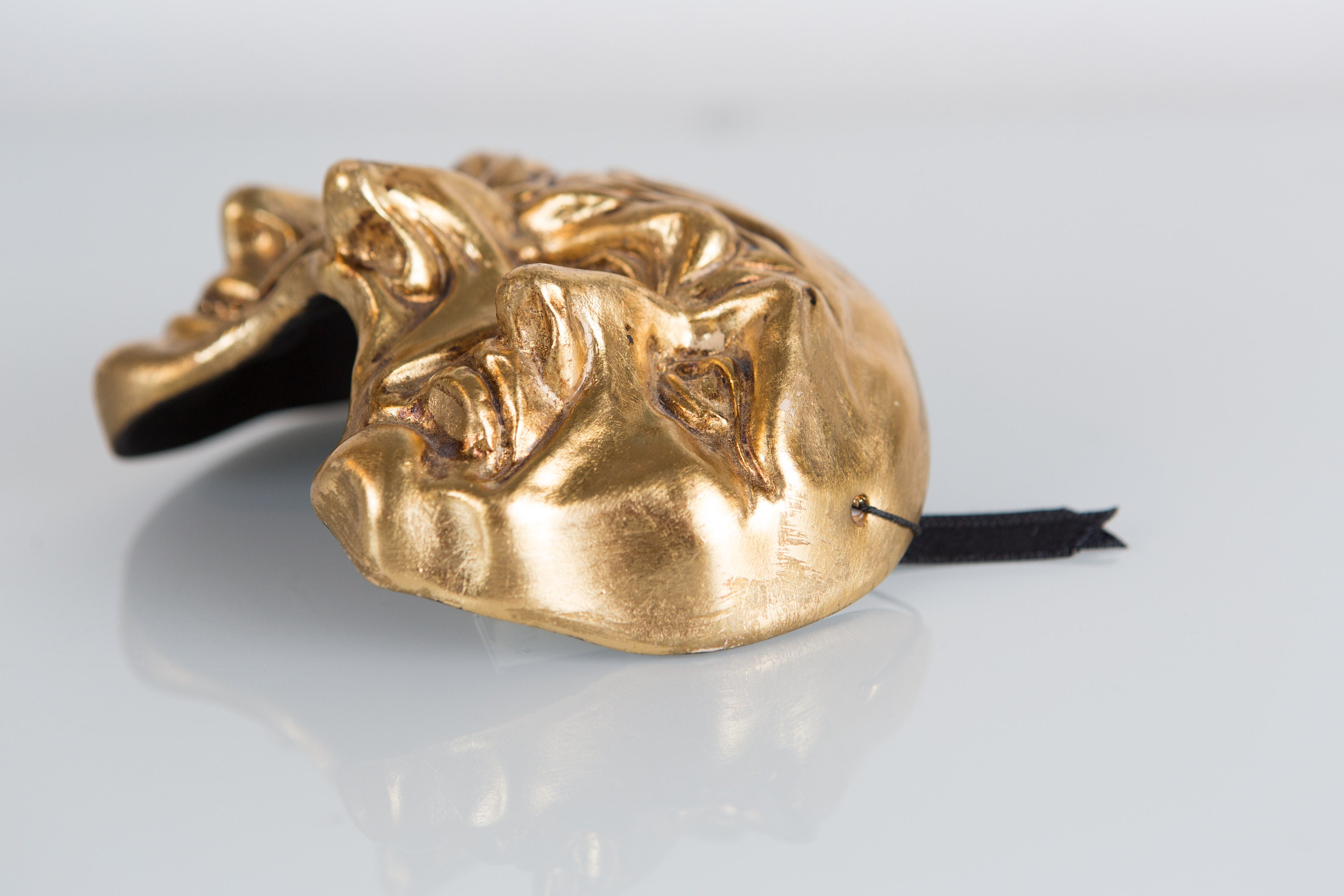 Vintage Two-faced Mask - Venetian Gold Coloured Handcrafted 