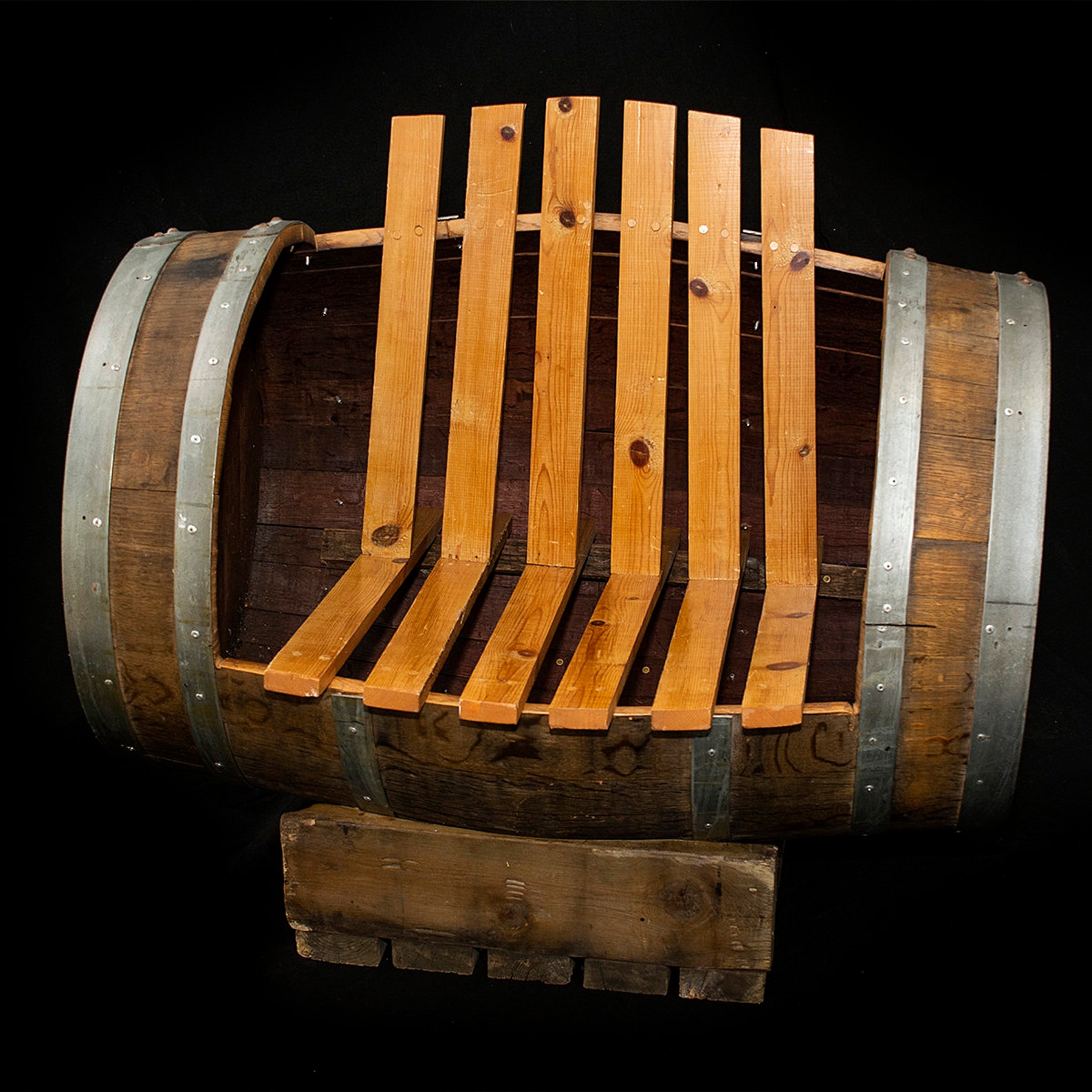 Wood Barrel Chair 1 | Etsy