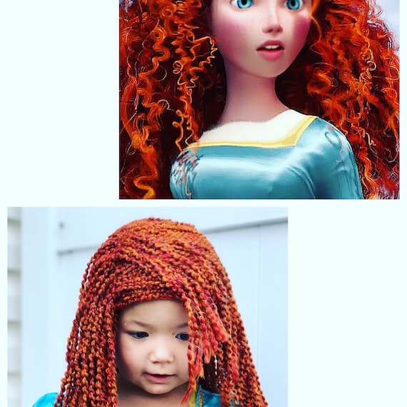 Kids Disney Princess Merida Costume Wig