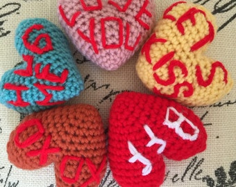 Valentine's Day #crochet #heart #pillow #messege #personalize #decoration#february #ideas# gifts #lovely heart #valentines #day #love #2024