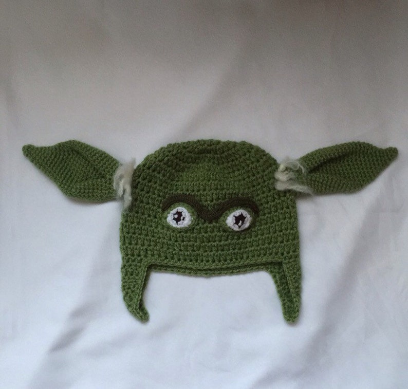 Yoda Hat Crochet Star Wars Yoda Costume Hat Kids Star Wars Etsy