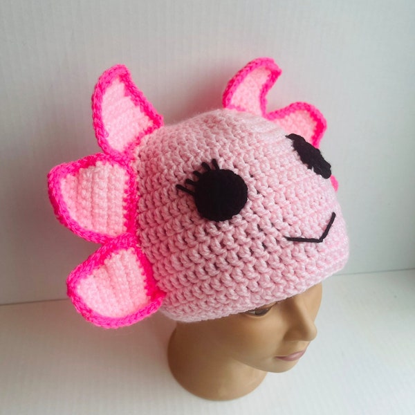 Axolotl Hat - Axolotl crochet hat-new born-Kids adult -Halloween Costume - Baby Halloween Costume