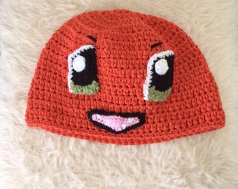 Charmander Hat - Pokeman Go Hat  - Baby Kids or Adult Gift