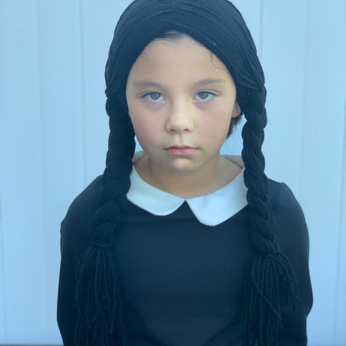 Wednesday Hair Addams Family wig Comic Kids Halloween - Etsy