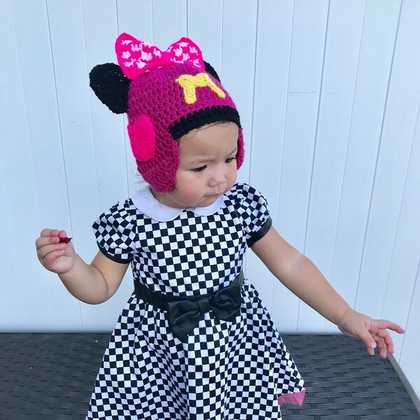 Minnie Mouse Racer Hat - Minnie Mouse Club  Costume - Baby, Kids Halloween Costume